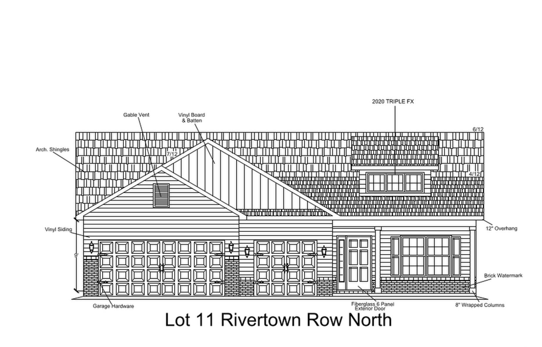 welcome to rivertown row north, the most anticipated new development in the heart of conway. enjoy the comfort of natural gas heat, cooking & tankless hot water in this 1876 sq ft buxton model with 3 car garage, that sits on a 1/4 acre lot. this 3 bedroom, 3 bath split floor plan has a large rear master suite with access to the laundry room from the master closet, vaulted great room ceilings, granite kitchen counter tops, and a kitchen bar w/ seating. the waterproof laminate plank flooring extends throughout the kitchen baths  and living areas. the third bedroom is an upstairs suite with its own full bath. there is also a 3 car painted and trimmed garage w/ drop down attic access, laundry room pantry,  covered front porch, and a covered rear porch with an additional concrete patio that doubles your outdoor entertainment space. all homes in rivertown row north feature wider than average lots, open floor plans, 9' ceilings, painted garage interiors, gutters, fully cased windows, gaf high performance architectural shingles, 12" roof overhangs, aristokraft stone gray painted birch shaker cabinets, rinnai tankless water heater, frigidaire stainless appliances, and many other upgraded architectural details. the neighborhood features sidewalks, street lighting and a community pool with pavilion. building lifestyles for over 35 years, we remain the premier homebuilder of new residential communities and custom homes in the grand strand and surrounding areas. we are three-time winners of the best home builder award from wmbf news best of the grand strand. in 2023, we were also voted best residential real estate developer in the myrtle beach herald reader’s choice awards. we began and remain in the grand strand, and we want you to experience the local pride we build today and every day in horry and georgetown counties. all pics are not from actual home. pics are from a similar floor plan. actual colors, feature and upgrades will be different.