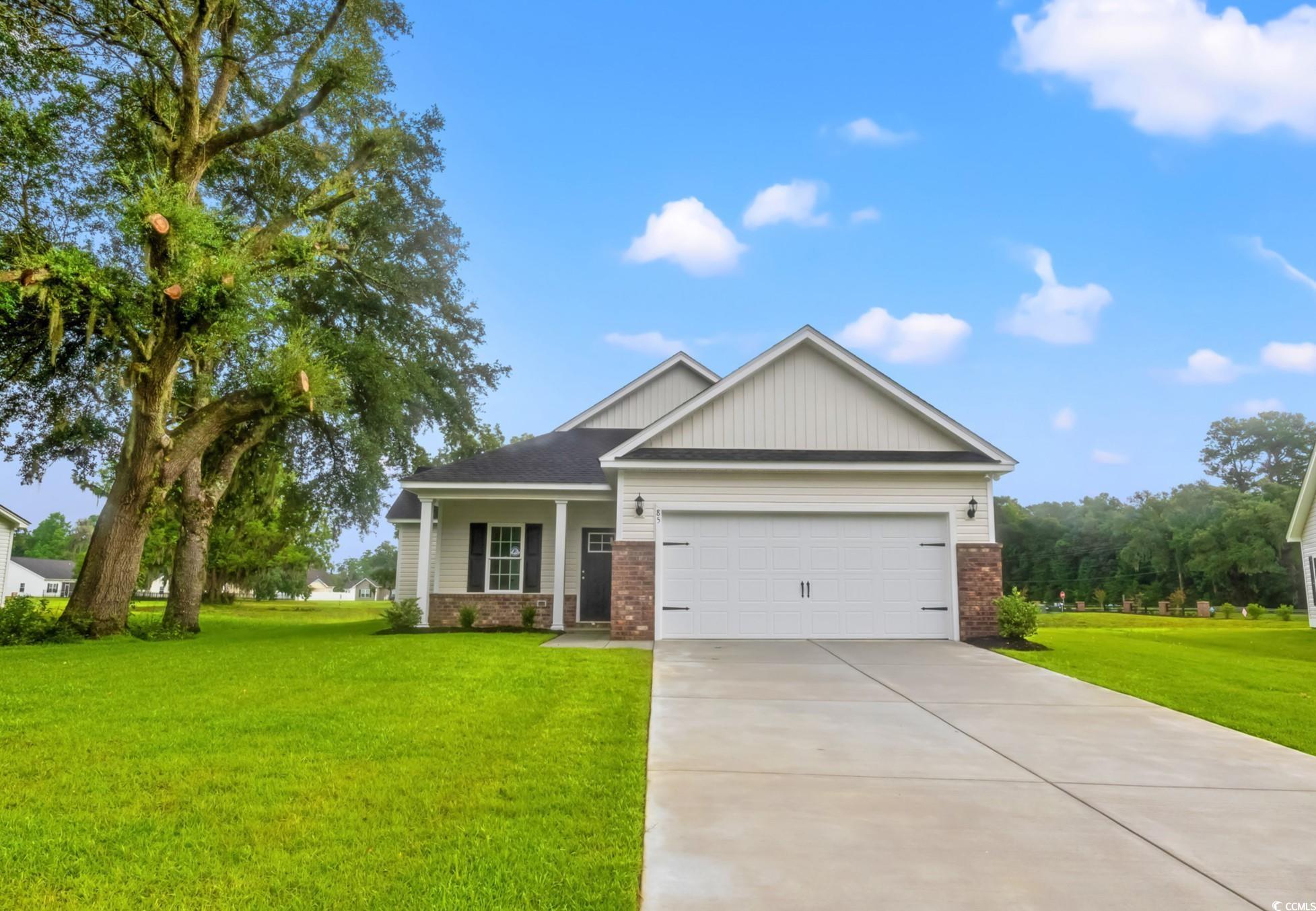 this custom plan has it all! open concept home with a modern open design on a spacious lot. this floor plan features lots of windows and 9ft. ceilings allowing natural light to flow in. the living and dining area are adjacent to the kitchen which makes entertaining effortless. this kitchen includes granite countertops, aristokraft™ shaker style cabinets, and stainless appliances. come see all the insightful features designed with you and your lifestyle in mind including a split bedroom layout, beautiful yet durable waterproof  laminate flooring in the main living areas and carpet in the bedrooms.  your primary suite, separate from the other bedrooms, includes a large shower, a double vanity, walk-in closet, plus a separate linen closet for additional storage. enjoy the coastal breezes and a spectacular pond view on your covered back porch.  peru plantation is a premier neighborhood and located in historic georgetown, sc.  peru plantation is on 173 acres of absolutely stunning grounds with rich history and majestic oak trees.  building lifestyles for over 35 years, we remain the premier homebuilder of new residential communities and custom homes in the grand strand and surrounding areas.  we are three-time winners of the best home builder award from wmbf news best of the grand strand.  in 2023, we were also voted best residential real estate developer in the myrtle beach herald readers' choice awards and best home builder in the sun news best of the beach contest.  we began and we remain in the grand strand, and we want you to experience the local pride we build today and every day in horry and georgetown counties.  we are dedicated to excellent craftsmanship and customer service and each home is built with pride.  each home here in peru plantation will be adorned with low country charming front porches, brick accents, fully finished and painted two car garages and back covered porches that will be great for entertaining.  take comfort in one of our newly constructed homes that has a reputation for quality and value. whether you are a first-time home buyer or looking for your next home, we are excited to welcome you home at peru plantation!