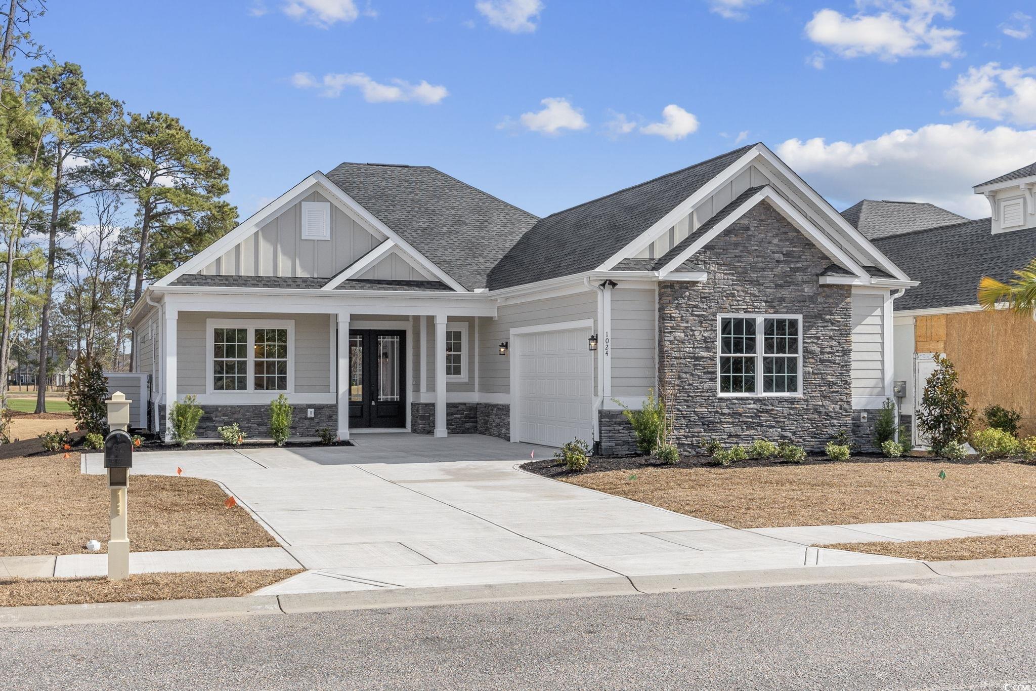 this beautiful golf course/water lot home is now completed on 2/1/2024 in the wild wing plantation community! as you will enter this perfectly laid out open floor plan home will notice right away the upgrades and quality of work are above and beyond other larger builders in the area. this is a 100% custom home and it shows!. with lvp flooring throughout, hardie board siding, upgraded countertops, soft close all wood cabinets, all showers are tile including a large shower tub combination in the master bathroom, custom wood shelving in your oversized master walk in closet, large tray ceilings, crown molding and upgraded lighting. this golf course lot is perfectly situated on hole #1 with gorgeous water and fairway views. the community has two entrances/exits which makes for very easy access to all shopping, restaurants, medical facilities, world class golf course and an amenities center steps away, coastal carolina university and twohighways for a quick drive to anywhere on the beach! book your showing today as you will not be disappointed!.