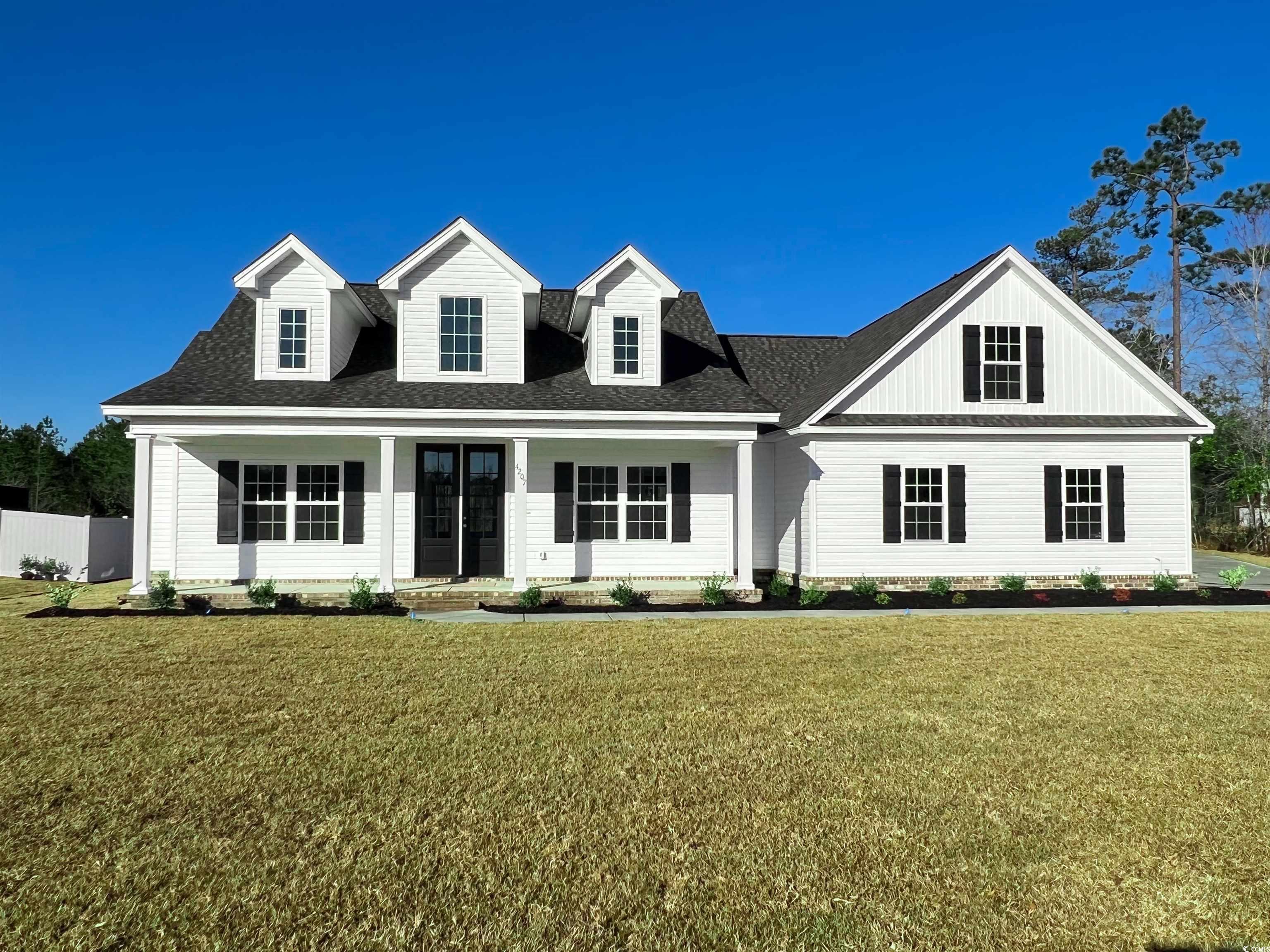 just minutes from beautiful conway, sc this beautiful ranch on .68 of an acre (no hoa) is built by the local builder voted best of the grand strand and best of the beach for the third consecutive year.  this beautiful santee plan is an open floor plan with 3 bedrooms, 2 full baths, a study/library and lvp flooring throughout the main living areas, baths and primary bedroom.  it features stainless appliances, staggered height white painted shaker style kitchen cabinets, beautiful granite kitchen countertops, subway tile backsplash and plenty of recessed lighting.  there is a covered rear porch and additional patio great for outdoor grilling off of the living room.  the primary bedroom features a beautiful tray ceiling that includes a ceiling fan.  the primary bath features double bowl sinks, a huge walk-in closet, large, oversized walk-in shower and plenty of storage.  two additional bedrooms and a full bath are on the other side of the house located on their own private hallway.  the two-car side entry garage is oversized and is completely trimmed and painted with wi-fi-enabled garage door openers and drop down stairs leading to floored attic storage.  this home has so much more to offer!  make an appointment to see this beautiful home and make it your very own! please note:  photos are of a completed home of the same/similar floor plan, for informational purposes only, since the listed home is currently in the building process.  the actual home may have different features, upgrades and colors that the photos shown is the listing.