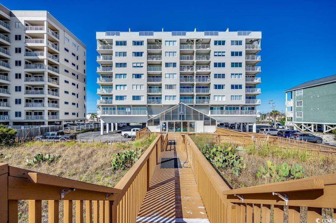 desirable carolina dunes rare find!  beautiful atlantic view from this 2bd/2ba oceanfront condo in pristine condition.  porcelain driftwood slab plank flooring throughout including the balcony.  custom draperies and valances. electric fireplace in the tv console.  elevator service and a large indoor pool.  community deck and walkway to the beach.  everything you need to enjoy life at the beach.  see additional information in associated documents.