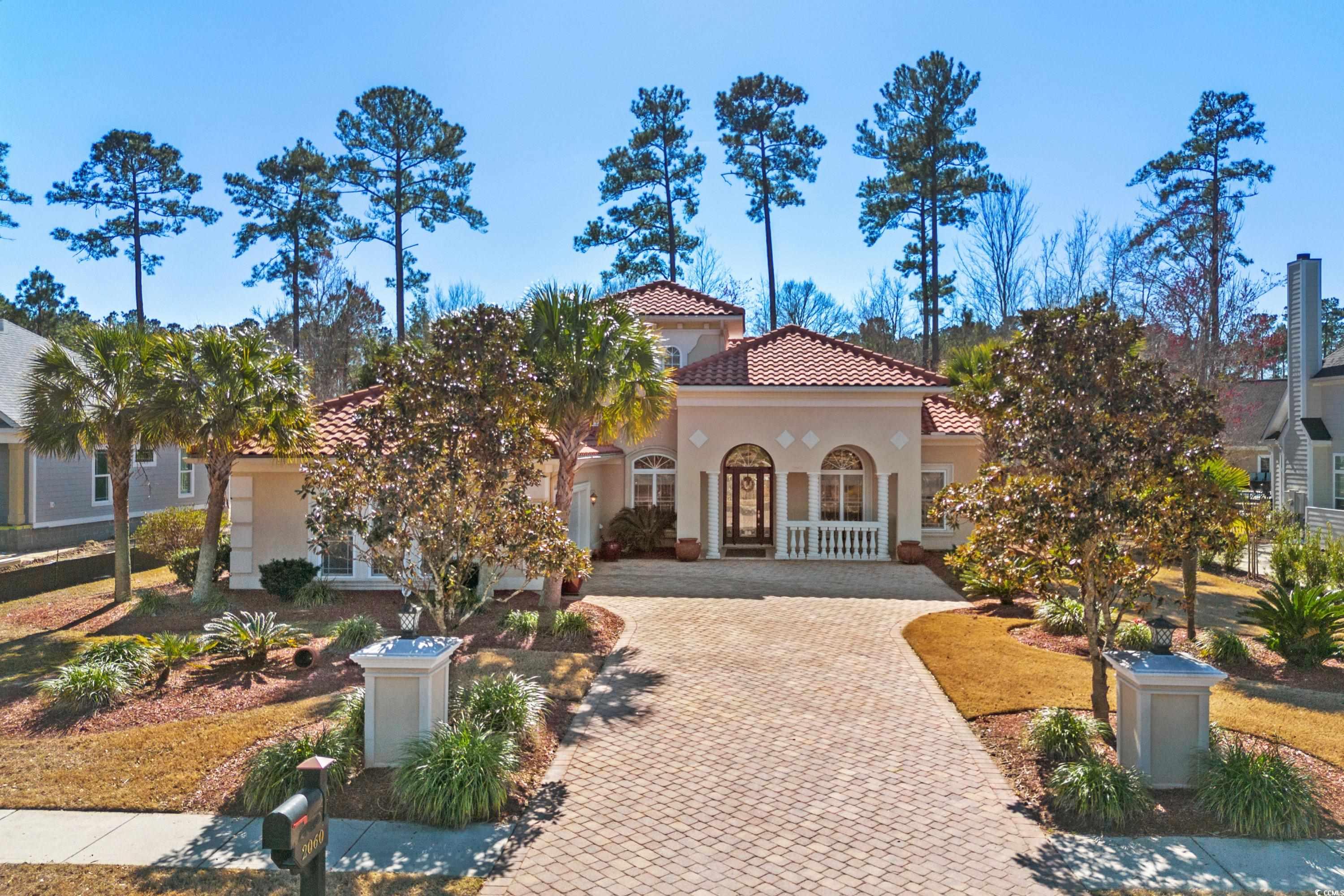 mediterranean dream home in one of myrtle beach's finest planned communities, cypress river plantation! this home is located in a gated neighborhood with 24-hour security, tennis and basketball courts, club house, and an amazing pool that you just have to see. the home is perfectly sized with large living spaces and was custom built with extreme details and great foresight for ease of living. the architectural design is breathtaking: every room has a different custom tray or coffered ceiling with decorative ceiling fans. the master boasts large walk in closets and a tile walk in shower. brand new state of the art cameras throughout, surround sound in the living room & veranda, cable & phone outlets in all the rooms including kitchen and veranda, and so many other features make this home a dream to live and entertain in!! a central vacuum and tank-less water heater, add to this home's functionality and efficiency. home has been very lightly lived in and is in better than new condition. the lot is large but easy to maintain. the back porch is a home of its own and no doubt where you will want to spend your days; boasting an approximately 1,100 sq. ft lanai with fans to keep you cool on those hot summer days.