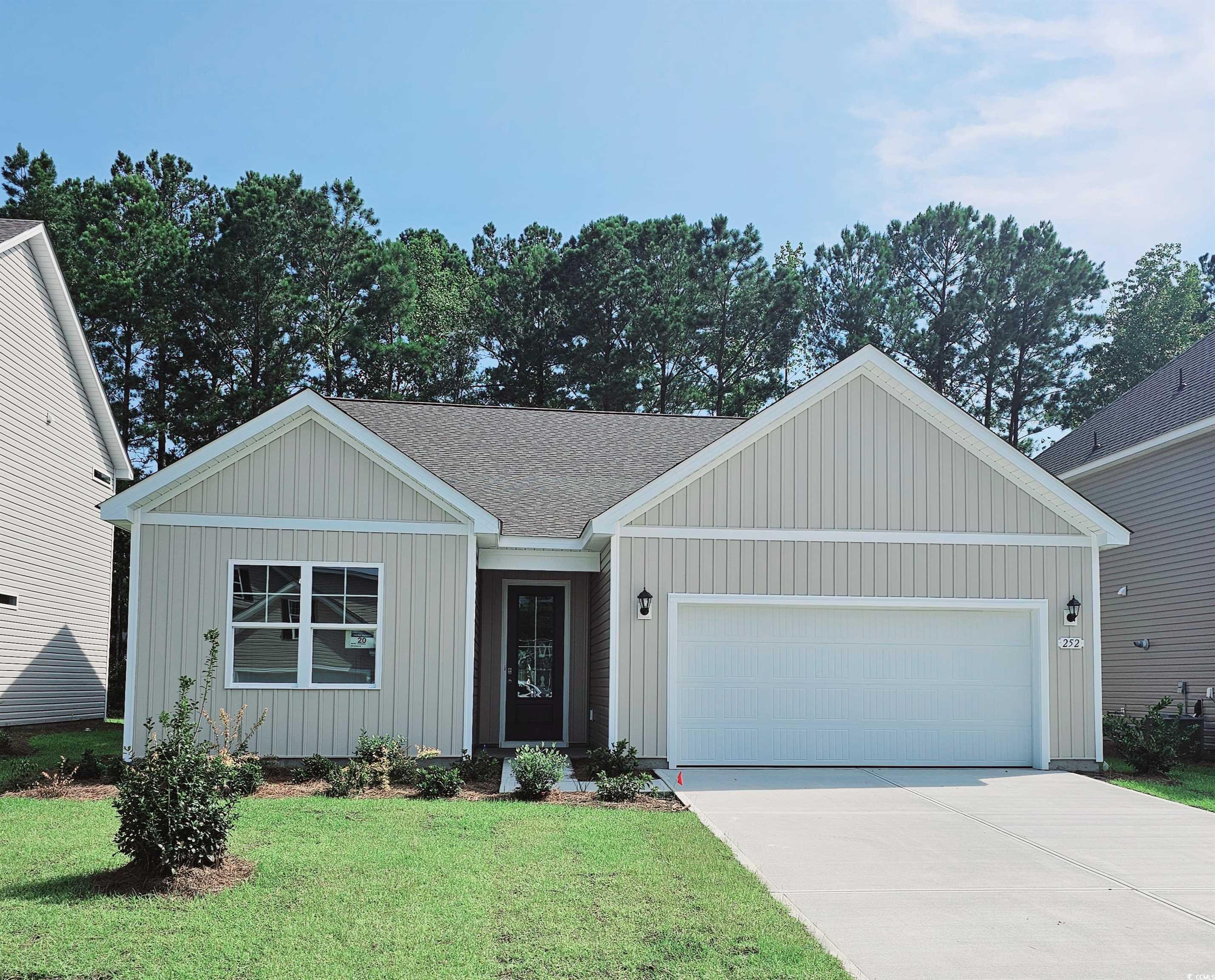 come see out newest community in the murrells inlet conveniently located to all the area has to offer! the litchfield is one of our most desirable single-story homes. this 4 bedroom, 2 bath floorplan offers 11 ft. ceilings and a large open living area. spacious kitchen with breakfast bar/counter height island with quratz counters, corner walk-in pantry, stainless steel appliances with a natural gas cooking and 36" cabinets. other features include an upgraded 4 panel sliding glass door leading to the oversized back porch. owners' suite has double closets, walk-in tiled shower, linen closet, and double vanity.      this is america's smart home! each of our homes comes with an industry leading smart home technology package that will allow you to control the thermostat, front door light and lock, and video doorbell from your smartphone or with voice commands to alexa. *photos are of a similar litchfield home.  (home and community information, including pricing, included features, terms, availability and amenities, are subject to change prior to sale at any time without notice or obligation. square footages are approximate. pictures, photographs, colors, features, and sizes are for illustration purposes only and will vary from the homes as built. equal housing opportunity builder.)