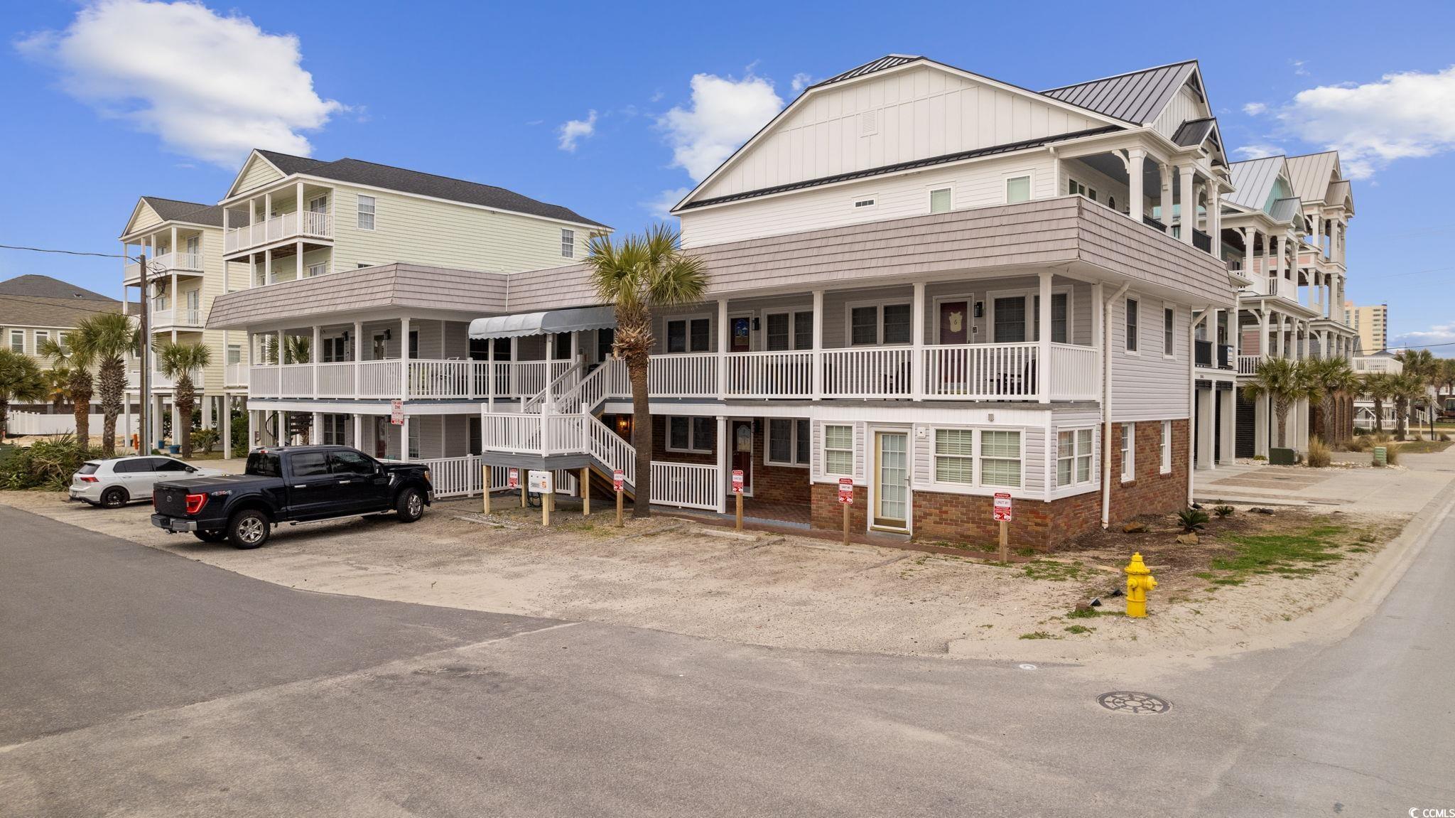 rarely available quiet little beach lovers retreat. just steps to the ocean. this 1st floor condo on the corner of 28th & ocean blvd in prime location of north myrtle beach is a hidden gem. steps to ocean just across the street. fully furnished, just bring your bathing suit. walkable to multiple stores, shops, & restaurants near by.  listen to the ocean waves while you relax and sip your favorite beverage on your spacious covered porch or cool off in the private cherry bay pool.  ideal vacation getaway, rental or investment. short term rentals allowed. get your little slice of heaven just in time for prime season!!!!