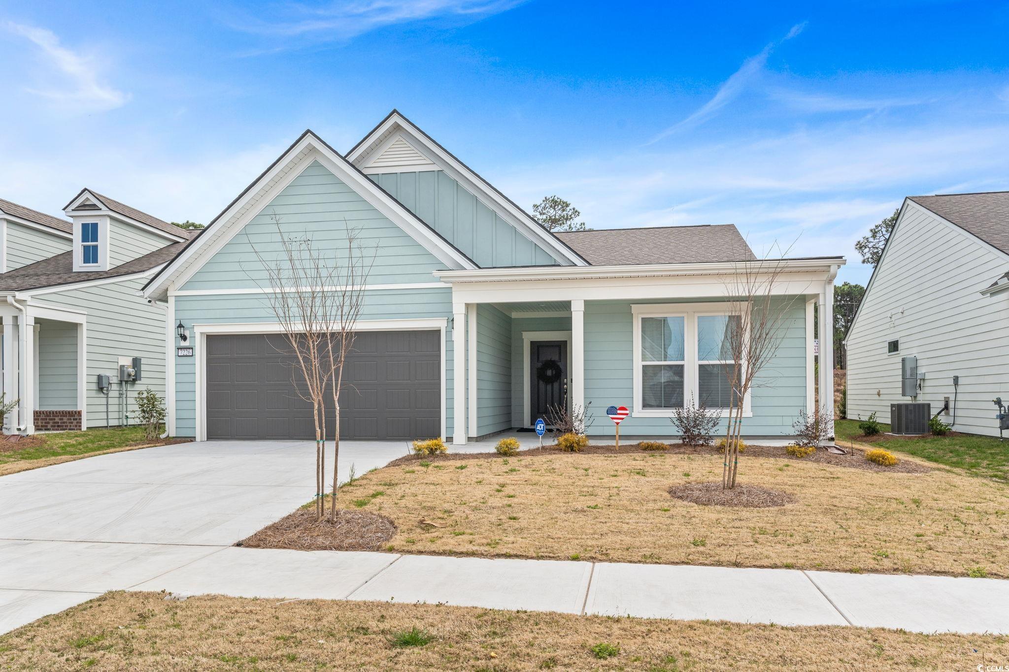 ***open house sun april 21st 1-3 pm*** this del webb neighborhood boasts some of the area's finest amenities on the grand strand.  wait until you see the onsite amenity center featuring an indoor heated pool, outdoor pool, fitness center, tennis courts, pickle ball, bocce ball court, fire pit overlooking the intercoastal waterway, and day dock.  the residents at del webb grande dunes also have access to the grande dunes ocean club.  don't worry about your yard maintenance- it is done for you!  when you're ready hop on your golf cart and you can go directly to the ocean club or just roam the neighborhood.  this is home has only been used a couple of times by the owners and has many upgrades that you will want to see. the primary bedroom is your private getaway with tray ceilings and a spacious walk-in closet. the primary bathroom boasts a massive walk-in shower with a rainfall shower head and double vanities.  if you love to cook, the gourmet kitchen showcases upgraded cabinets with state-of-the-art appliances, beautiful quartz countertops and a large walk-in pantry.  don't forget to take a look at the upgraded slider leading from the dining area to the screened in back patio.  the garage is massive, with an extended area that could be used for your golf cart or for a workshop.  what are you waiting for live the life of leisure and enjoy life to the fullest at the del webb- grande dunes community!  home has had security system installed by adt and will stay with the home.