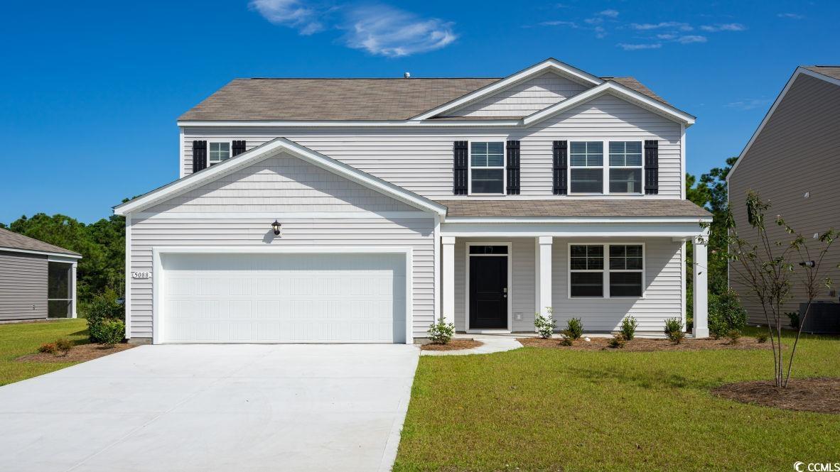the perfect location; close to conway medical center, college, downtown conway, myrtle beach shops/restaurants and beaches. this new community offers a clubhouse, pool and fitness center! the elle floor plan offers plenty of space with room to grow. featuring a first floor primary bedroom suite with generous bath, walk-in closet, and linen closet. the kitchen boasts a large island with breakfast bar and opens to the casual dining area and spacious living room. granite countertops, 36" painted cabinetry, stainless whirlpool appliances, and beautiful lvp flooring throughout the main living areas all included! there is also a wonderful flex space on the main level that could be a dedicated home office or a formal dining room. sliding glass doors off the dining area lead to the rear covered porch for added outdoor living space. upstairs offers large secondary bedrooms plus an expansive secondary living area. it gets better- this is america's smart home! control the thermostat, front door light and lock, and video doorbell from your smartphone or with voice commands to alexa. tankless gas water heater and a two-car garage with garage door opener also included.   *photos are of a similar elle home.  (home and community information, including pricing, included features, terms, availability and amenities, are subject to change prior to sale at any time without notice or obligation. square footages are approximate. pictures, photographs, colors, features, and sizes are for illustration purposes only and will vary from the homes as built. equal housing opportunity builder.)