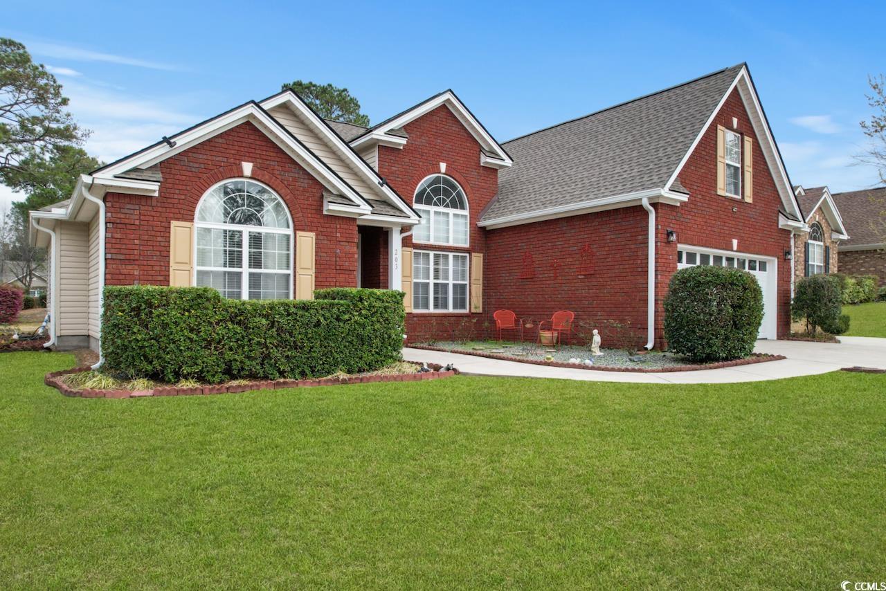 welcome to the prestigious hillsborough subdivision in conway, sc, conveniently located off hwy 90. this stunning brick-front home offers 4 bedrooms and 3 bathrooms, with one bedroom and one bathroom located upstairs for added privacy. as you enter, you'll be greeted by vaulted ceilings and elegant columns, setting the tone for the luxurious living space within. the kitchen boasts a breakfast bar, breakfast nook, and opens seamlessly to the cozy living room featuring a fireplace, perfect for gatherings with family and friends. step outside to the 15'9"x11'6" screened-in porch, and an 18' 8"x11' 6" patio extending your living area and providing a peaceful retreat to enjoy the outdoors. the first floor primary suite is a true sanctuary, featuring a huge walk-in closet, double sinks, a spacious shower, and a luxurious whirlpool tub for ultimate relaxation. upstairs there is an en-suite bedroom and downstairs, you'll find the remaining bedrooms and bathrooms, offering convenience and comfort for all. the hillsborough community offers an array of amenities, including a clubhouse, swimming pool, and tennis courts, providing endless opportunities for recreation and relaxation. plus, with its prime location less than a mile from international drive and minutes away from hwy 22, you'll enjoy easy access to myrtle beach and all it has to offer. don't miss your chance to experience the epitome of southern living at 203 old hickory dr in conway!