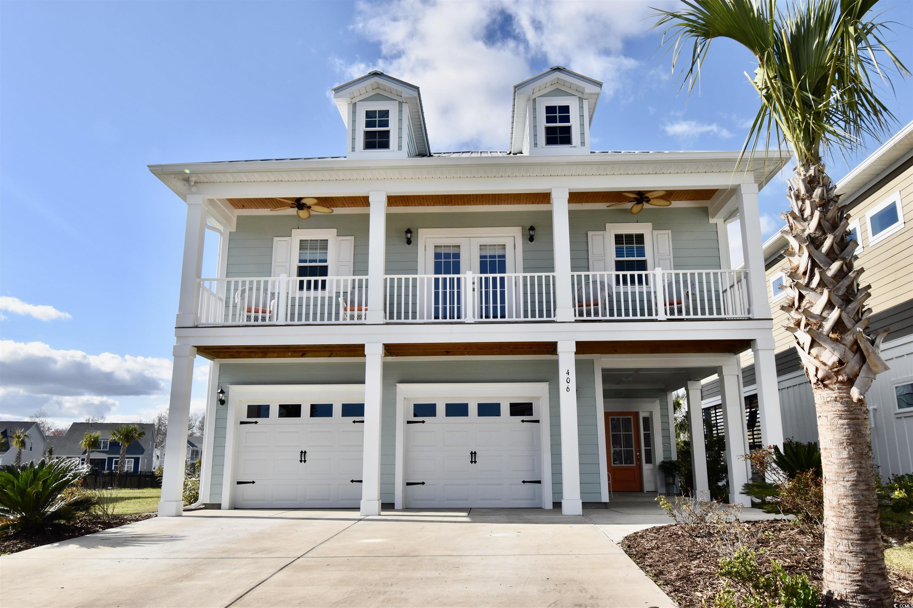 welcome to your dream home nestled in boardwalk at the waterway, an enchanting community situated along the intracoastal waterway in myrtle beach. this charming 3-bedroom, 2 1/2-bathroom home boasts a unique reverse floor plan and offers fountain views from the back yard.     the reverse floor plan places the living spaces on the upper level, allowing for sweeping views of the intracoastal waterway from the front porch. imagine sipping your morning coffee or enjoying evening sunsets with this breathtaking backdrop.this level boasts an open-concept layout that seamlessly connects the family room, dining area, and kitchen. the well-appointed kitchen is a chef's delight, featuring stainless steel appliances, ample cabinetry, granite countertops, pantry and a convenient breakfast bar for casual dining. retreat to the spacious primary bedroom which features a versatile sitting area that could effortlessly transform into a nursery, home office, or exercise room.   this room also encompasses a en-suite bathroom with dual sinks, a soaking tub, a separate shower with glass enclosure, walk in closet and linen closet.  additionally, the primary bedroom offers direct access to a screened porch providing a spot to unwind. as you step downstairs, you'll find two additional bedrooms, perfect for family members or guests, along with a shared full bathroom and a versatile bonus room that can be used as a secondary family room or entertainment space. french doors lead out to the covered porch, where you can relax with a glass of sweet tea.  other highlights of this exceptional home include a convenient half bathroom and  a walk-in laundry room on the upper level and a two-car garage for parking and storage. the community residents enjoy access to a host of amenities, including a boardwalk for walking & bird/boat watching, boat ramp, day dock and gated community. plus, with myrtle beach's world-class dining, shopping, and entertainment options just minutes away, you'll have everything you need within a short distance. don't miss this opportunity to own your own piece of paradise in myrtle beach. schedule a showing today and experience living at its finest!