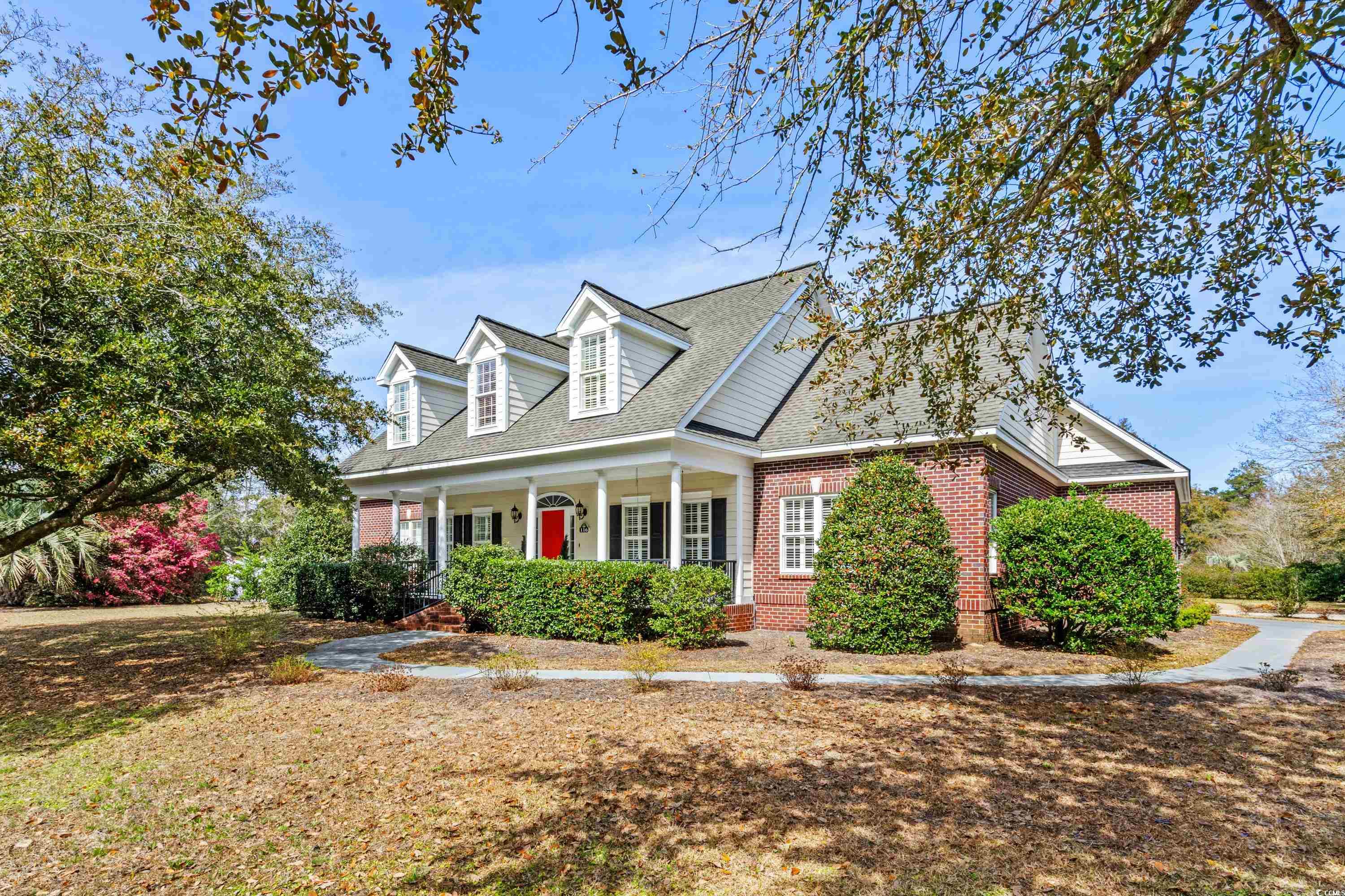 you've been waiting to find a home in ricefields and here it is - move-in ready in just the spot you had been hoping for! this impeccably updated residence is ready for you to move right in. with freshly painted interiors, a refreshed brick exterior, and new durable engineered wood flooring throughout the main level, every detail has been attended to for a seamless transition into coastal-inspired living even down to the shiplapped foyer and accents throughout. the heart of this home beats in the kitchen, meticulously crafted to blend utility with elegance. freshly resurfaced cabinets greet you, complemented by a bespoke butcher block nook and a captivating custom tiled backsplash. the kitchen boasts top-of-the-line appliances, including a ge café range with a double oven and a chic center island crowned with a sleek, efficient range hood. however, the pièce de résistance? a brand-new 4-door bespoke refrigerator, adorned with customizable panels to harmonize flawlessly with your home's palette. step into the spacious great room with brick fireplace that exudes warmth and coziness and seamlessly connects to the oversized backporch. adorned with elegant crown molding, the charming dining room gracefully bridges the kitchen and great room, fostering an inviting ambiance. a dedicated home office, boasting ample natural light through its lovely windows, awaits on this level. upstairs, discover the comfortable guest quarters, sharing a tastefully appointed jack and jill bath. the updates continue with new flooring on the second level.  up the backstairs awaits a bonus room, also boasting new flooring, offering versatility for a second home office, craft room, or recreational space. venture outside and experience the epitome of outdoor living. a sprawling corner lot, enveloped by a privacy fence, sets the stage for your own personal paradise. entertain effortlessly on the expansive covered porch, complete with a built-in wet bar with refrigerator, tongue and groove ceiling and a charming brass south carolina seal embedded in the floor, beckoning you home. a paver patio with firepit and cozy bench seating awaits, inviting evenings spent under the stars. and don't forget your furry companions - there's even a designated area of pet turf, ensuring they feel right at home too! this exceptional property doesn't just stop at the kitchen and outdoor spaces. with a main level primary suite located on it's own wing of the home exuding luxury and convenience, complete with a walk-in closet boasting smart storage solutions. double doors lead to the primary bath with two sinks/vanities, custom framed mirrors, a corner whirlpool tub accented with two oversized glassblock windows, a walk-in shower and a water closet. every effort has been made to style the home with up to date finishes including all new black hardware for interior and front doors, new black faucets and unique ceiling fans and fixtures. the practical matters have not been overlooked, and you can buy with ease knowing that recent upgrades include: all new toilets, a new hvac unit for the main level, "smart" hard-wired smoke detectors, and a marathon 85-gallon hot water heater. all of this, combined with the relaxed, family-favorite community, makes this home a no-brainer for your family! the community offers a unique amenity, making it quite sought after - low-traffic streets, sidewalks, a community pool, and a riverwalk with a boat landing along with waccamaw river, and a preferred membership to caledonia golf course is available. welcome to ricefields - a great place to live! square footage is approximate and not guaranteed. buyer is responsible for verification.