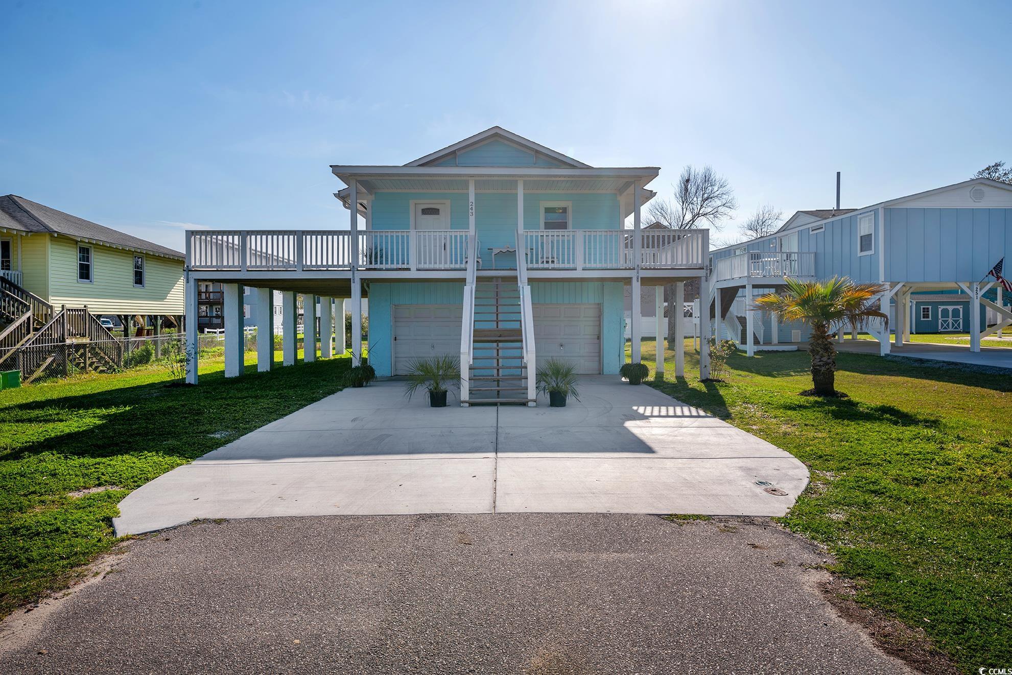 beach lovers and investors! this fully remodeled raised beach home in the heart of garden city is the opportunity for you.  just a quick walk to the beach or golf cart to the pier!  the new expansive deck allows for ample outside living and fun in the sun.  no hoa makes this property a perfect opportunity to short term rent for serious cash flow.  beautiful real hardwood floors, brand new kitchen and appliances! the beach is calling! make sure to see this one before its gone.