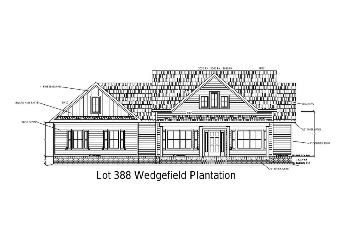 under construction! low country style cottage home in wedgefield plantation with impressive standard features. close to the shops, restaurants, golf courses and beaches of georgetown and pawleys island. this home features many upgrades that most builders don't include. take comfort in one of our newly constructed homes that has a reputation for quality and value. whether you are a first-time home buyer or looking for your forever home, let us help you through the buying process and welcome you to your newly built home.