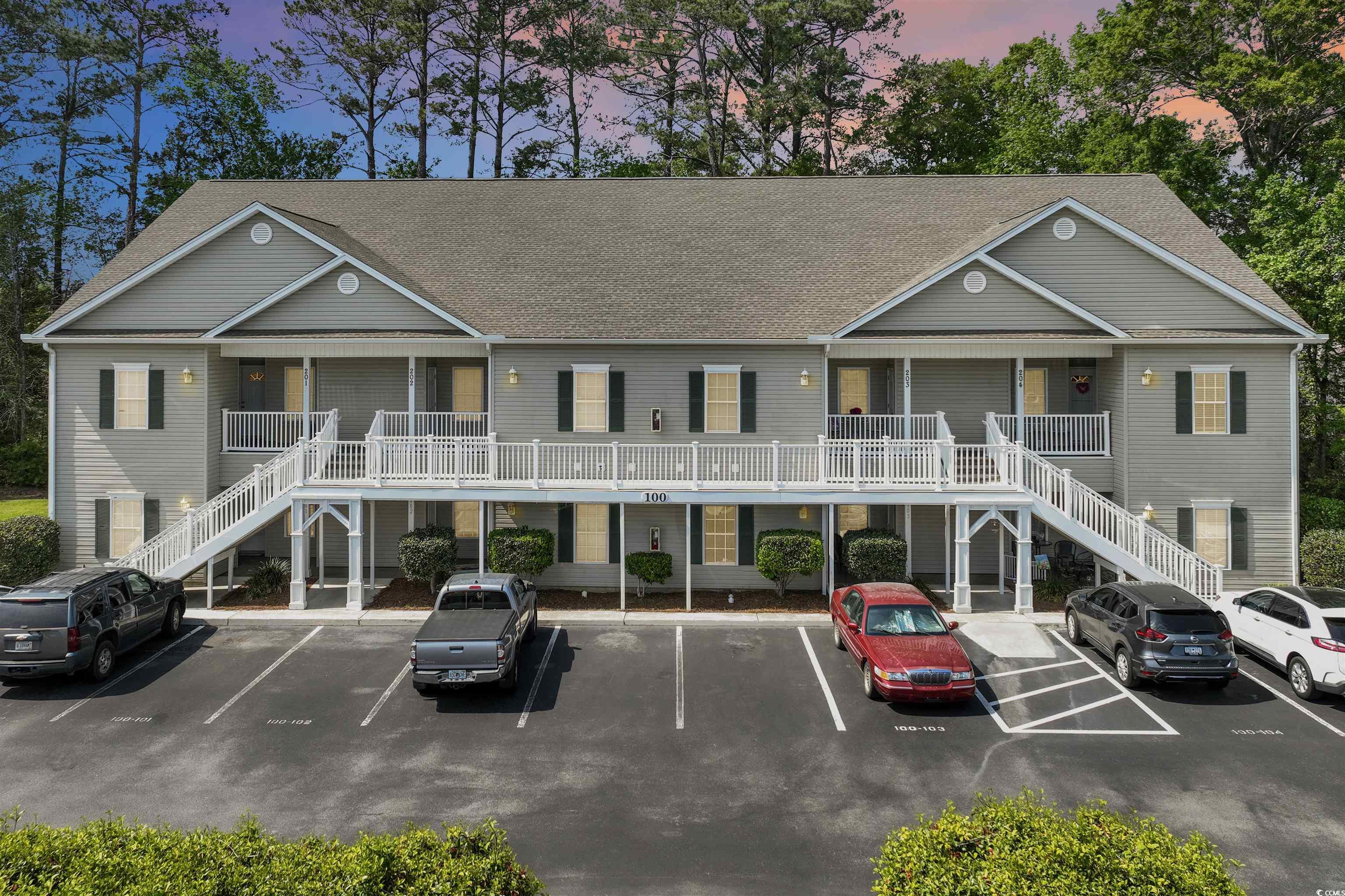 step into the comfort of this exquisite first-floor condominium nestled in the coveted community of bay view golf villas, located in myrtle beach, sc. boasting three bedrooms and two bathrooms, this unit offers a seamless blend of style and functionality.  inside, luxury vinyl plank flooring spans the entire space, complemented by fresh paint and tasteful upgrades such as granite countertops in the bathrooms and brand-new tile flooring in the guest bathroom. the kitchen is also upgraded: featuring sliding cabinets, new stainless steel appliances, an upgraded shiplap backsplash, and a convenient new garbage disposal.  relax and unwind on the private screened porch, overlooking the serene wooded surroundings. the condo's layout is thoughtfully designed with a split bedroom floor plan, ensuring privacy with the master suite situated at the back of the unit, complete with its own en-suite bathroom.  conveniently located just off of 707, this condo provides easy access to all that myrtle beach has to offer, including pristine beaches just 10 minutes away. escape the tourist hustle and bustle while still being in close proximity to popular attractions, dining, and entertainment options in murrells inlet, market common, and downtown myrtle beach.  this well-maintained community offers amenities such as a pool, grilling area, and gazebo by the pond for serene relaxation. additionally, the hoa fee covers essential services including basic cable, internet, water/sewer, trash removal, property management, landscaping, and exterior building insurance.  with recent updates including a new hvac system in 2023, a roof replacement in 2020, and a new hot water heater, this condo offers not only comfort and convenience but also peace of mind for its lucky new owners. experience the epitome of coastal living in this exceptional myrtle beach retreat.