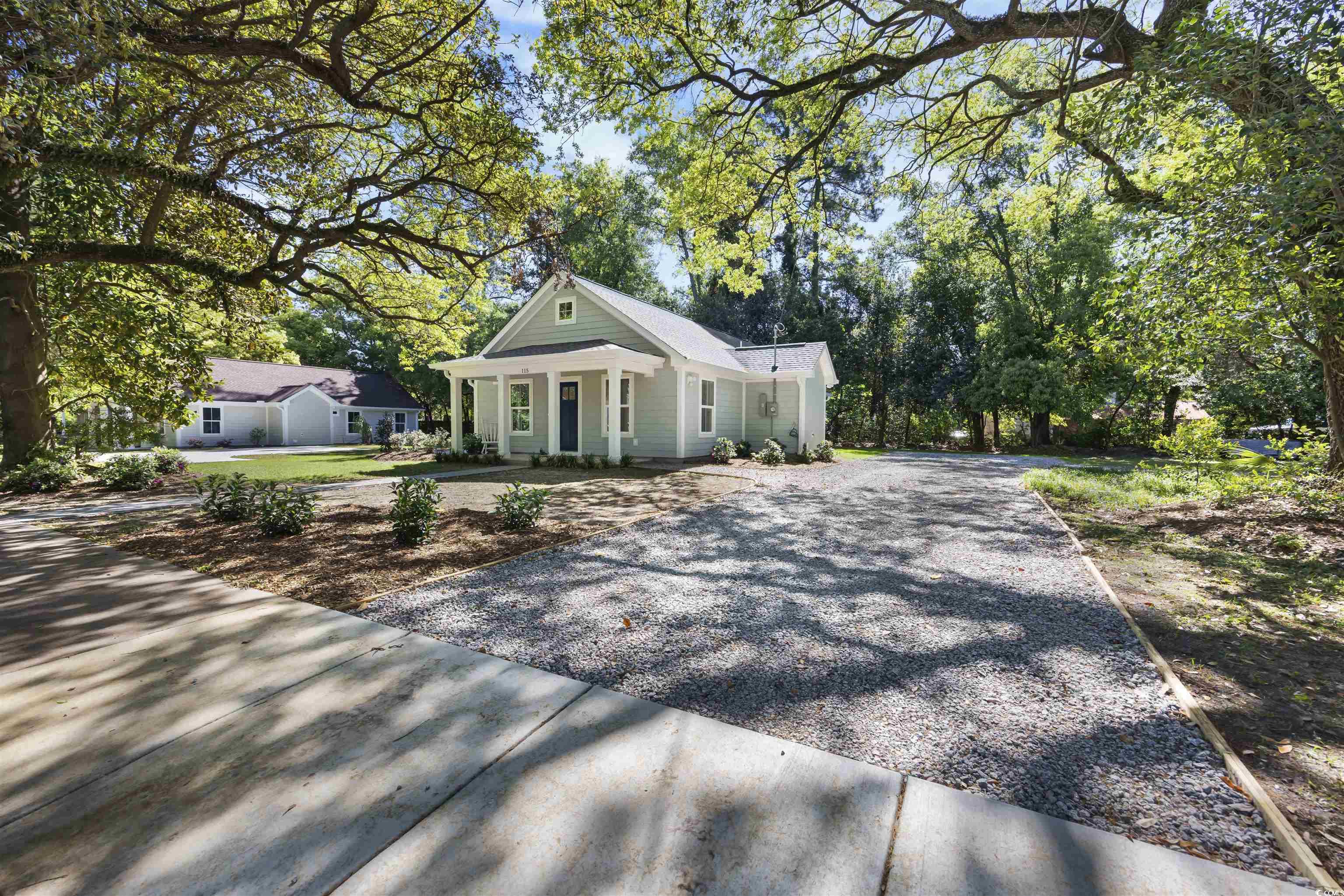 this is a newly built house and has never been lived in.  the exterior features hardy plank siding. it is located on a larger lot with beautiful old oak trees  and ample room for a garage or pool if you choose. it is a short walk to front st and all the amenities georgetown has to offer. it features 3 bedrooms and two baths with luxury vinyl plank (lvp) flooring.  there is a pantry / laundry room with a washer and dryer right off the kitchen.  public tennis courts are less than a block away and the new town hall will be located about 3 blocks away.