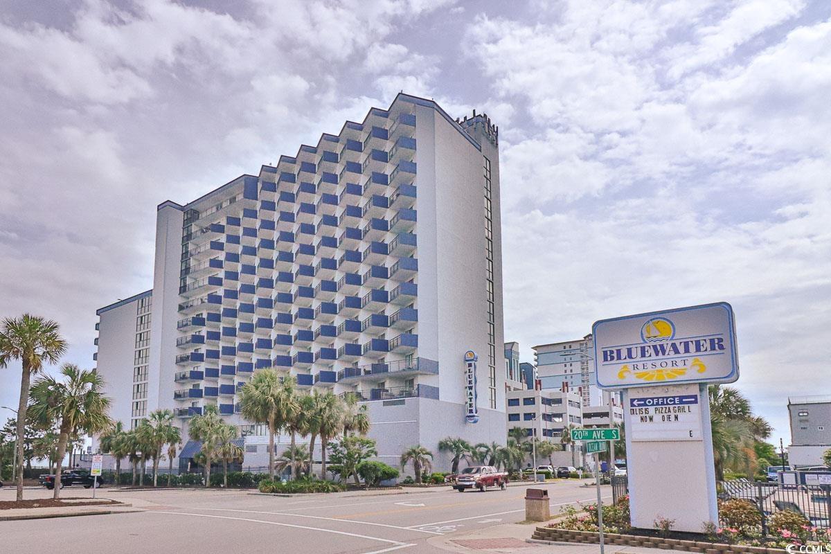 welcome to your slice of paradise at 2001 s ocean blvd #1304! nestled within the prestigious blue water resort in the heart of myrtle beach, this charming 1 bedroom, 1 bathroom condo offers the perfect blend of comfort, convenience, and coastal living. you'll immediately be drawn to the breathtaking ocean and downtown views that greet you from the living room and the gorgeous sunset views that dazzle you from the bedroom. the living room comes complete with a pull out couch that turns into a full size bed, a recliner, and ample built-in storage. the door to the balcony has blinds in-between the window panes for the perfect control of natural light.  the well-appointed kitchen is equipped with a four-burner electric stove, a microwave, a refrigerator, a dishwasher, and all silverware, plates, cups, and cookware. after a day of sun, sand, and surf, retreat to the cozy bedroom where tranquility awaits with a relaxing reading chair, a full size day bed that allows you to enjoy the sunset comes complete with a trundle twin bed underneath. the bathroom features a soaking tub/shower combination with a sliding glass doors. step out onto the balcony and immerse yourself in the sights and sounds of the beach. this unit does feature a tv in the living room and the bedroom. blue water resort offers an array of amenities designed to enhance your coastal lifestyle, including an outdoor pool area with a lazy river for endless hours of fun in the sun, as well as an indoor pool area for year-round enjoyment. indulge your palate at the resort's indoor and outdoor restaurants, stay active at the workout center, or catch up on work at the business center. beyond the resort, you'll find yourself just steps from the pristine sands of the beach, with easy access to the market commons, myrtle beach airport, broadway at the beach, the intracoastal waterway, world-class golf courses, shopping destinations, dining establishments, and entertainment venues. whether you're seeking an investment opportunity, a vacation home, or a permanent residence by the sea, 2001 s ocean blvd #1304 offers the quintessential beach lifestyle you've been dreaming of. don't miss your chance to make it yours, book your showing today! *all furnishings, appliances, electronics, and wall coverings included*