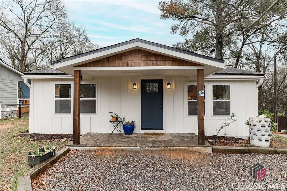 Charming contemporary Bungalow just a stone's throw from downtown is now available! This lovely home underwent a complete renovation in 2021, leaving no detail untouched. With its vaulted ceilings, open floor plan, shiplap walls, and calming colors, the space feels fresh, welcoming, and bathed in natural light. 

The layout features a split floor plan, with the primary bedroom and ensuite bathroom located at the front (complete with a pretty antique vanity!), and the second bedroom with an additional full bath (featuring great patterned tile!) situated at the back of the house, providing much-needed privacy and space. The eat-in kitchen is thoughtfully designed, with ample cabinet space, low-maintenance granite countertops, and stainless steel appliances. French doors off the kitchen lead to an expansive deck overlooking the tranquil, fenced-in backyard - the ideal spot to entertain friends or enjoy a quiet morning coffee. 

Nearly everything in this home is less than 3 years old: roof, HVAC system/ductwork, water heater, plumbing, electrical, insulation (spray foam), you name it! 

Conveniently and centrally located, this bungalow offers all the perks of in-town living: updated and upscale, just a mile from downtown and the University of Georgia, and only minutes from the Loop. Don't let this opportunity slip by - make this charming property your own today!