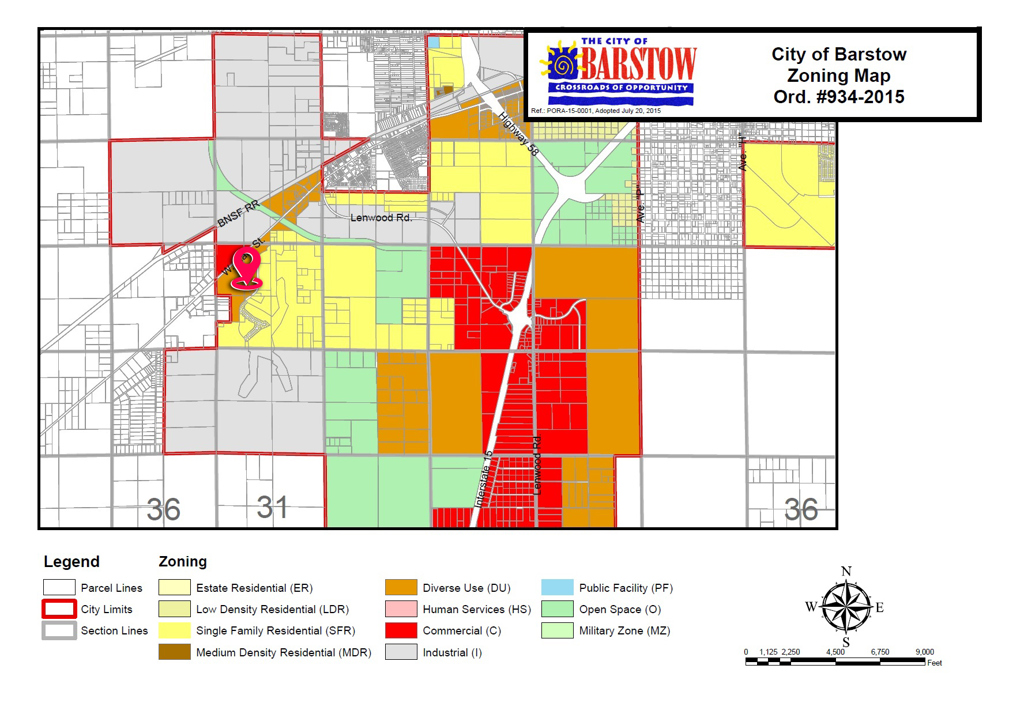 Zoning Map (Marked) - Barstow