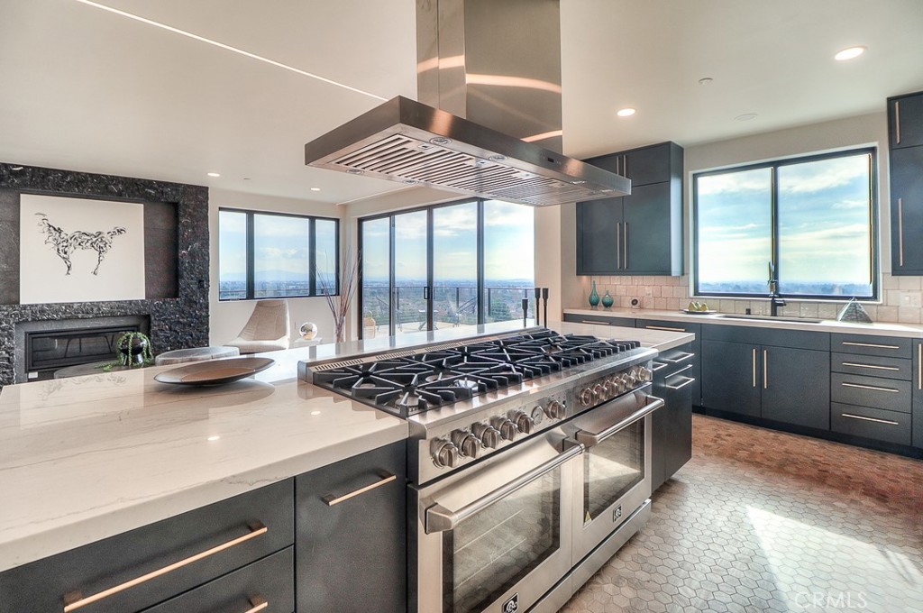 Chef's kitchen and endless views