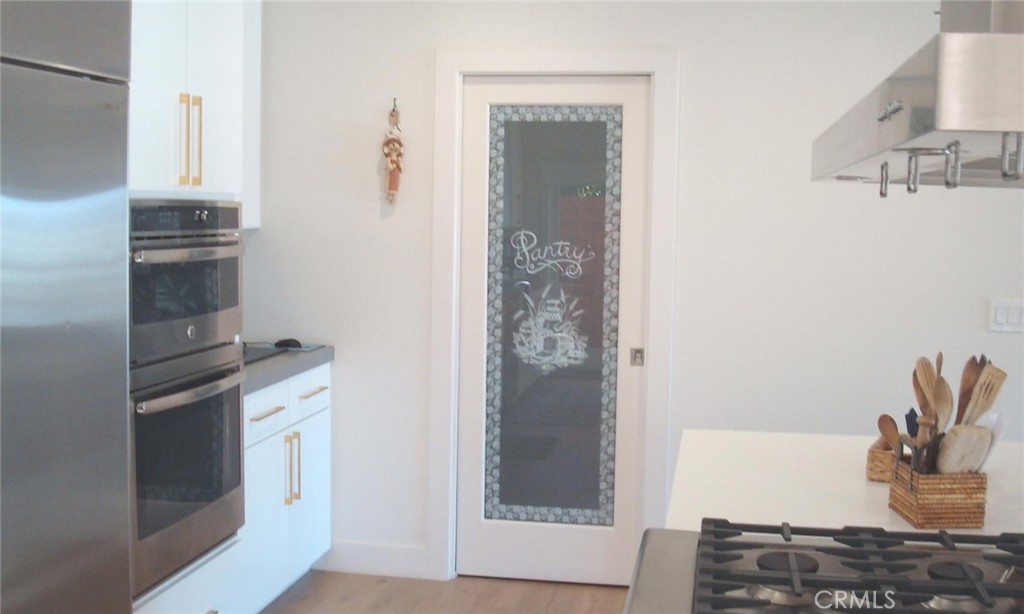 Pantry door in kitchen