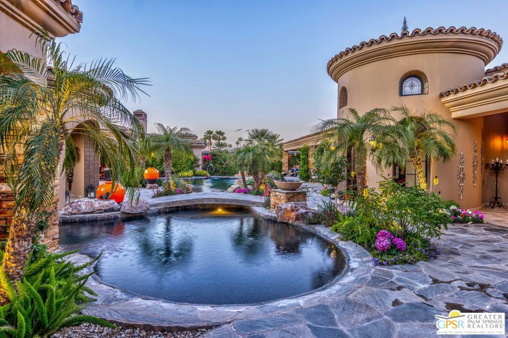 Lush Vegetation Surrounds Walk-in Pool and Spa