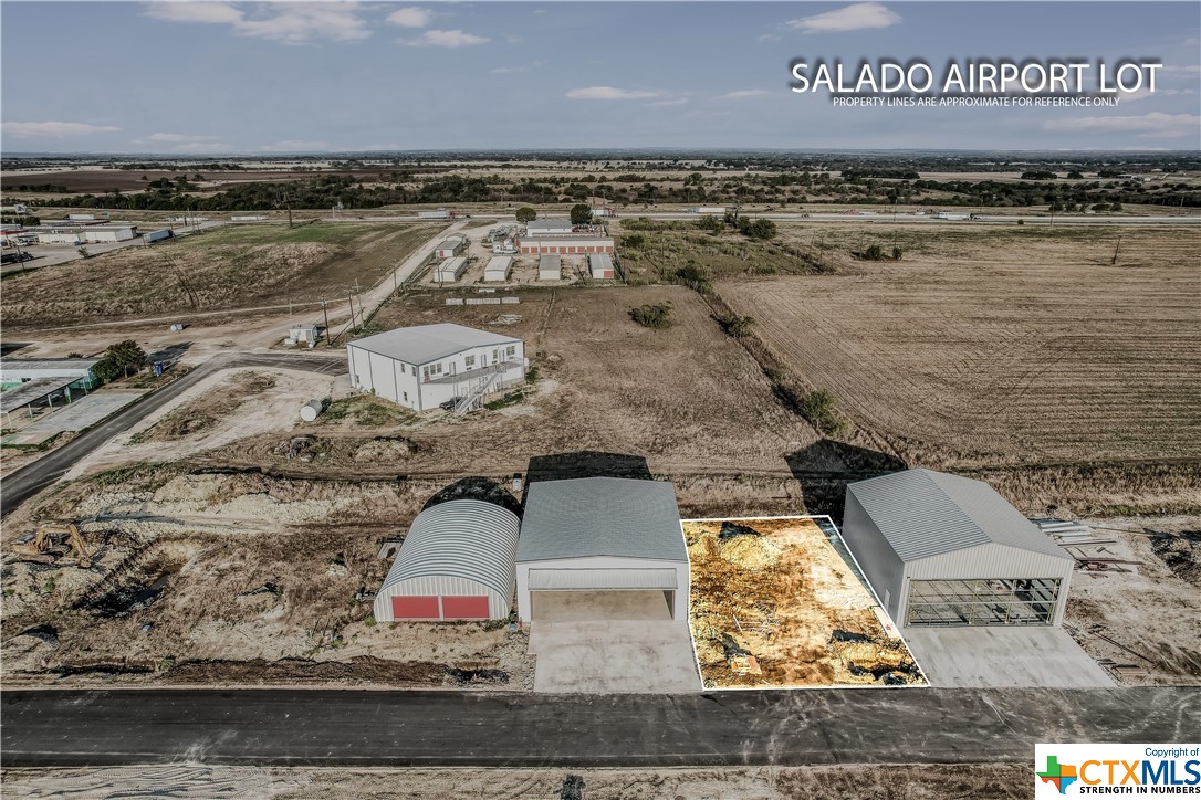 Rare opportunity - Get in early with the recently updated Salado Airport project. Presently, the Salado Airport project puts no restrictions on the design or use of your hangar - it can be used for living, leasing, or business use (buyer to do their own due diligence). This lot fits a hangar that is approximately 50'x56' with a 20' eve height and has roughed-in plumbing for future potential living space. The airport features a 3,400' paved runway and is only 2 miles from all that downtown Salado has to offer. Lots are on 99 year land leases with renewable 50 year options. The transaction is the same as a fee simple transaction.