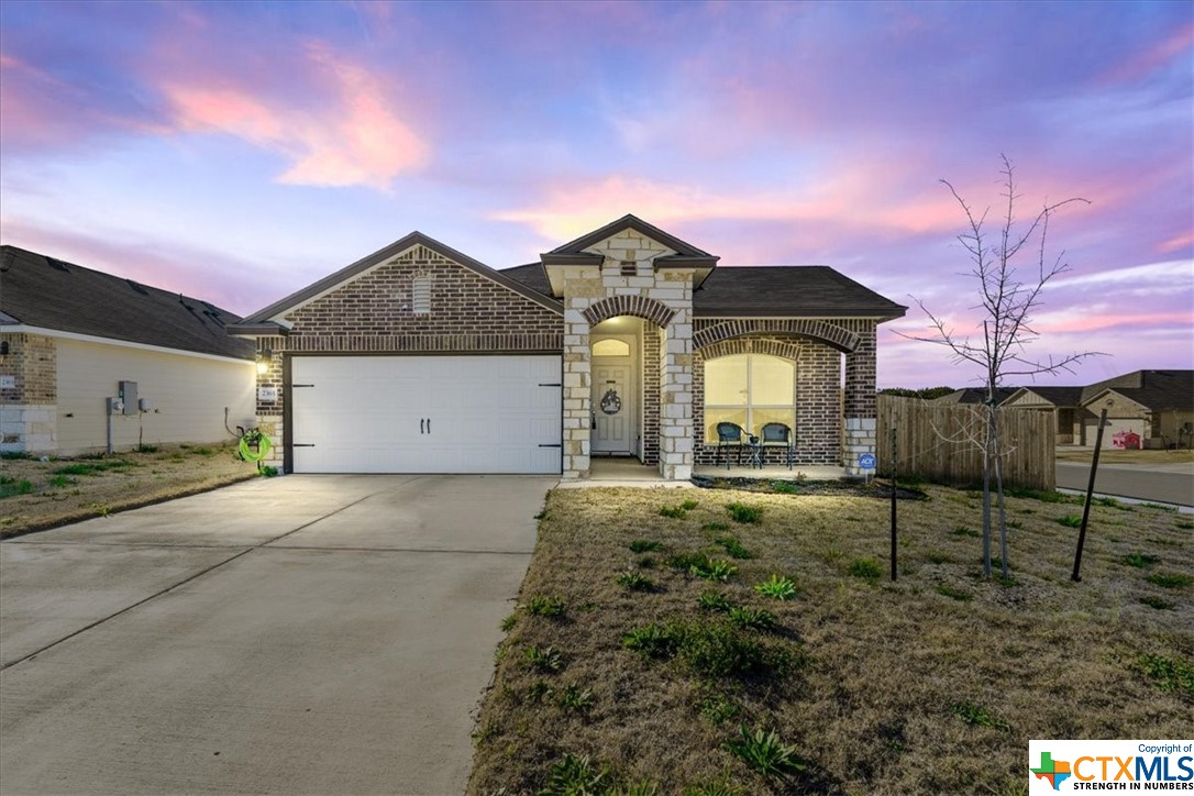 Nestled gracefully on a spacious corner lot in the heart of Copperas Cove, with the promise of comfort and style in its 1,629 square feet of meticulously designed living space. As you step inside, your senses are greeted by the warmth of tastefully chosen colors that adorn the walls, complementing the radiant natural light that dances throughout the home. The heart of this home, the kitchen, boasts opulent granite countertops that shimmer under the sleek lighting, offering not only a stunning visual appeal but also an enduring surface for all your culinary explorations. The kitchen's functional layout is enhanced by modern appliances, including a year-old Whirlpool refrigerator, which will convey with the property, ensuring the seamless preparation of delightful meals from day one. The home will also include a 1 year old Whirlpool washer and driver, creating a complete home for your family. The living spaces of this home are a testament to thoughtful design, offering three luxurious bedrooms that provide serene retreats for rest and rejuvenation. The 2 bathrooms, fashioned with contemporary fixtures, echo the home’s overall theme of understated elegance The large corner lot affords ample space for outdoor pursuits, whether it be gardening, entertaining, or simply basking in the serenity of your own private oasis. Residents of this prestigious address gain exclusive access to the community pool, a refreshing haven perfect for cooling off on sultry summer days or engaging in invigorating swims. This Home represents more than just a house; it is a sanctuary, a place where memories are made and cherished, where comfort meets elegance, and where every detail has been thoughtfully curated to ensure a living experience that is both luxurious and welcoming. We invite you to envision your life here. Welcome to 2365 Aylesbury Dr. – where dreams come home.
