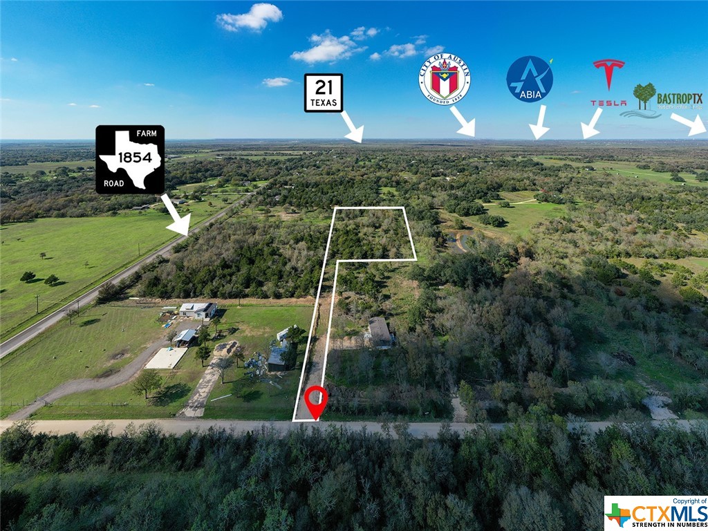 Submit all Offers, seller is motivated and needs to sell ASAP! This amazing 3.35 Acre lot with a private driveway is ready for you! Commercial/ residential allowed! Animals welcome. Build your dream home, Barndominium or tiny house, new doublewide manufactured home also permitted. City water & electric available, needs septic tank. No flood plain, No HOA. Great location within less than a mile to FM 1854 in Dale TX. 30 minutes to TESLA and ABIA. Don't miss it!