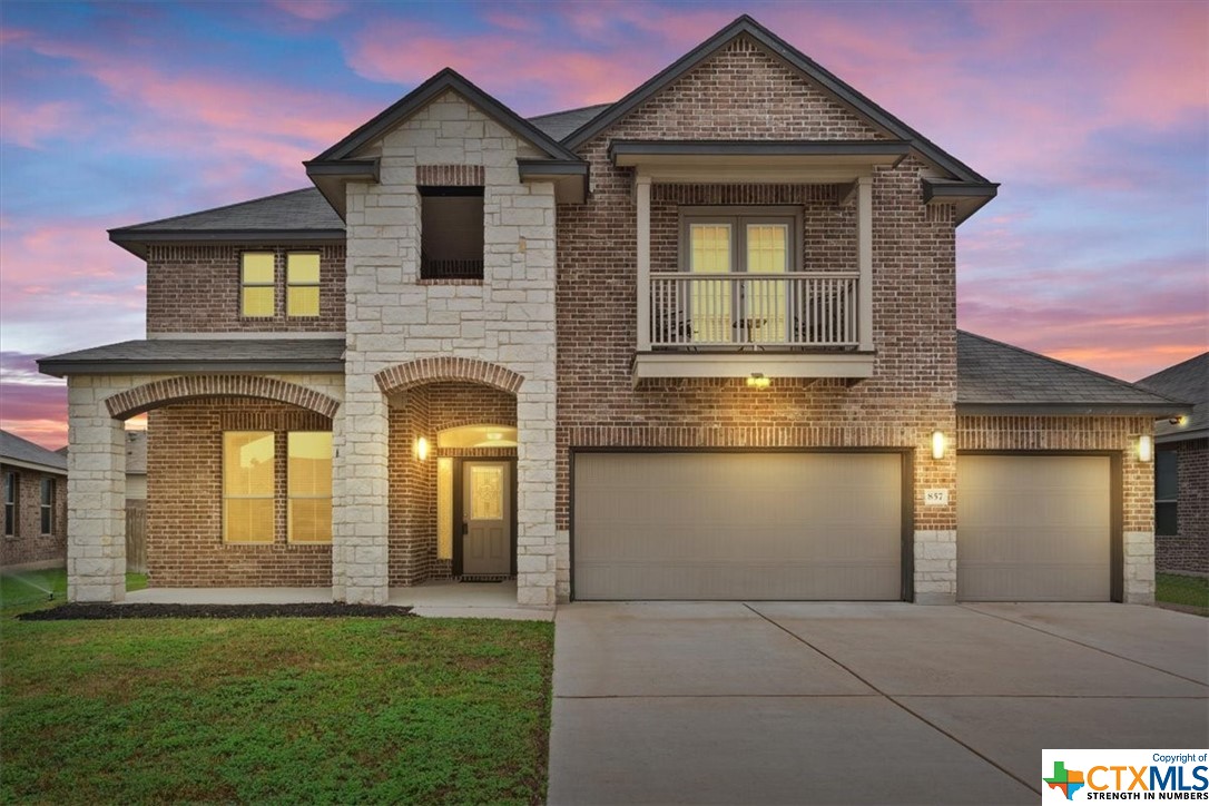 Welcome to this stunning 2-story, home in the highly desirable Heartwood Park neighborhood of Copperas Cove! Offering 3,100 sqft of living space, this 5-bedroom, 2.5-bathroom residence combines comfort, convenience, and style. The house is beautifully designed with brick and stone, providing both durability and appeal. As you enter, you're greeted by a large foyer that leads to the open living areas. The spacious master suite on the upper level has French doors leading to a private balcony—perfect for enjoying your morning coffee or evening relaxation. It also features a generously sized walk-in closet and large bathroom with luxurious fixtures. Additionally, 2 of the 3 other upstairs bedrooms also have sizable walk-in closets, providing ample storage. The home includes a private downstairs bedroom, ideal for guests or a home office. The kitchen is designed for cooking and entertaining, with a large island, double oven, stainless steel appliances, and granite countertops. The home boasts multiple living areas and a loft, providing plenty of space for family gatherings or quiet evenings at home. Ceramic tile and carpet flooring throughout add to the home's charm and comfort. A rare find in the area, the 3-car garage offers ample storage and parking space. The backyard is fully fenced, ensuring privacy and safety. It's lush grass and covered patio make it ideal for outdoor entertaining or just relaxing with a blank canvas, giving you the flexibility to create your dream outdoor space. Whether you're considering a garden, playground, or a BBQ area, the options are endless. Situated in a fantastic location, this home is a short walk to a City park and less than 100 yards from an elementary school. Plus, there's no HOA, giving you the freedom to enjoy your property without additional restrictions or fees. You'll be part of a vibrant community with easy access to local amenities. Don't miss out on this exceptional property! Contact us today to schedule a private showing.