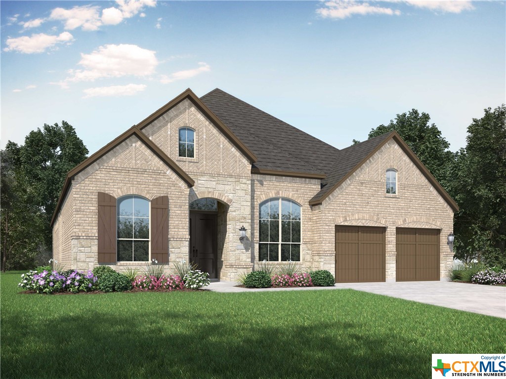 MLS- 543288 - Built by Highland Homes - To Be Built! ~ UNDER CONSTRUCTION! The 215 Plan has been a famous plan in this series here in Texas for quite some time. Stunning exterior with stone accent! Grand entry way, with a stunning kitchen that includes our Hutch with an Enhanced finish out.  The Kitchen will be designed with gorgeous two toned cabinets of White & Vandyke Brown Stained Cabinets, gold hardware & pendant light above Kitchen Island, Calcutta Quartz countertops with subtle gold marbling, and Farmhouse style Kitchen with incredible Hood Vent detail, backsplash to the ceiling, and double ovens. This is a GOURMET KITCHEN with an oversized island!  Sliding glass doors onto a custom oversized patio, making it the perfect place to entertain, or enjoy an evening out on the patio.  You HAVE to come check this floor plan out!