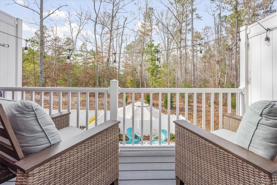 Access your private deck from the dining area