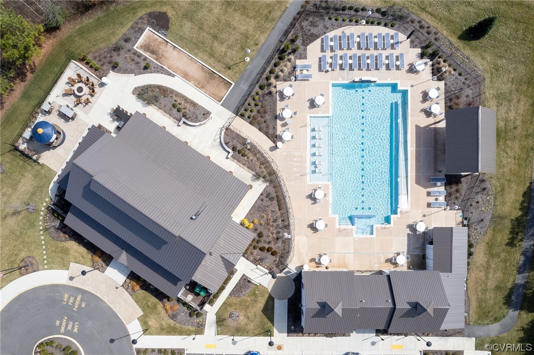 View of community pool and recreation center