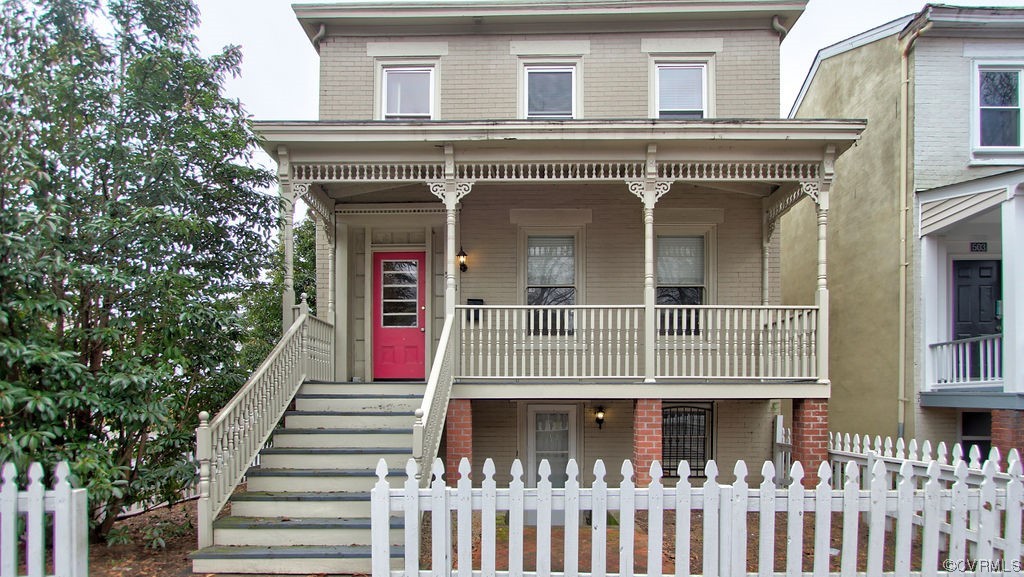 View of front of house with a porch