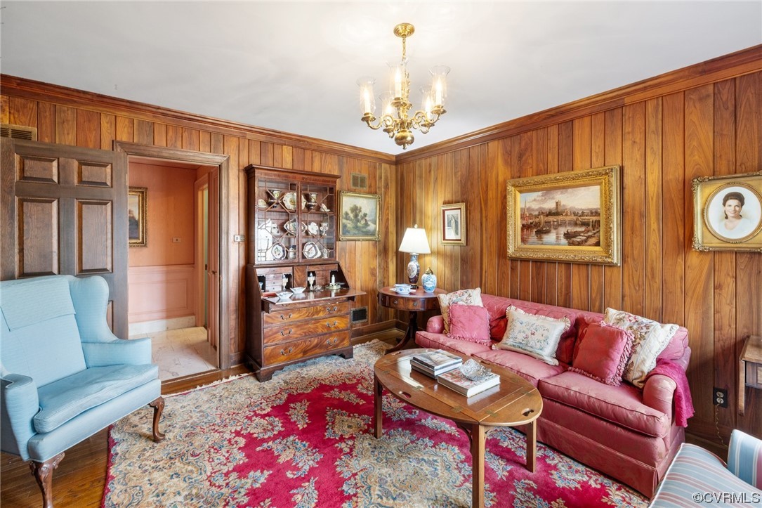 Office or Library w/ walnut paneling