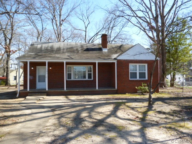 View of front of property with covered porch
