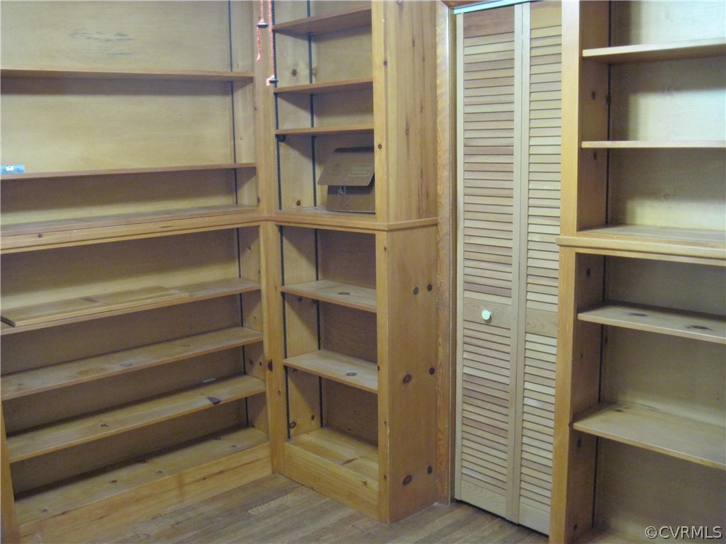 Book shelves in 3rd bedroom.