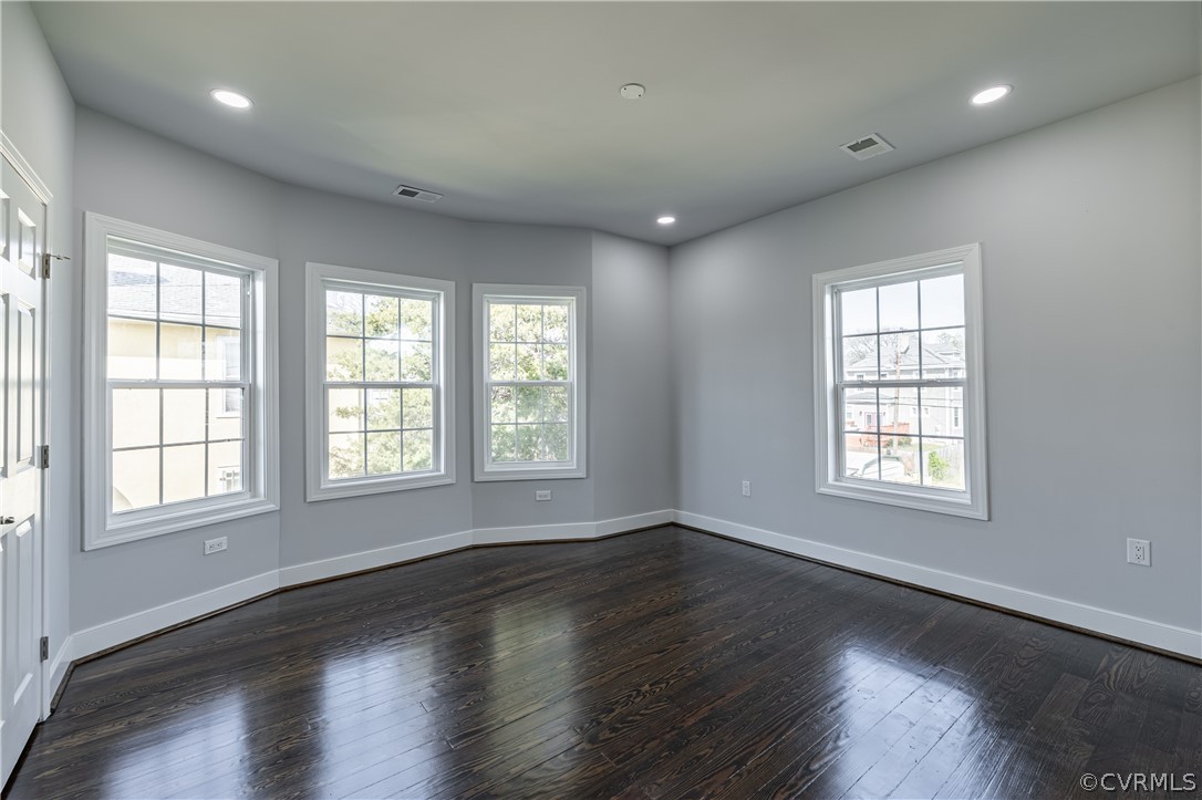  room featuring a healthy amount of sunlight and dark wood-type flooring