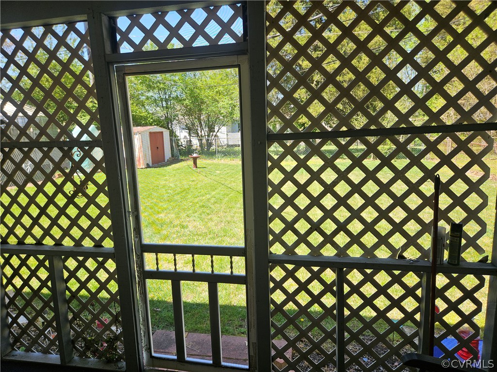 screened in porch view