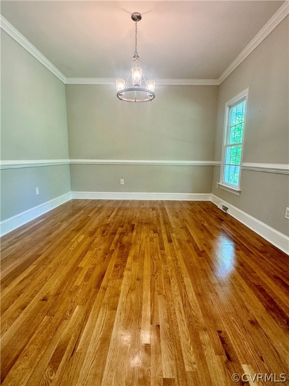 Crown molding, Chair rail and beautiful floors