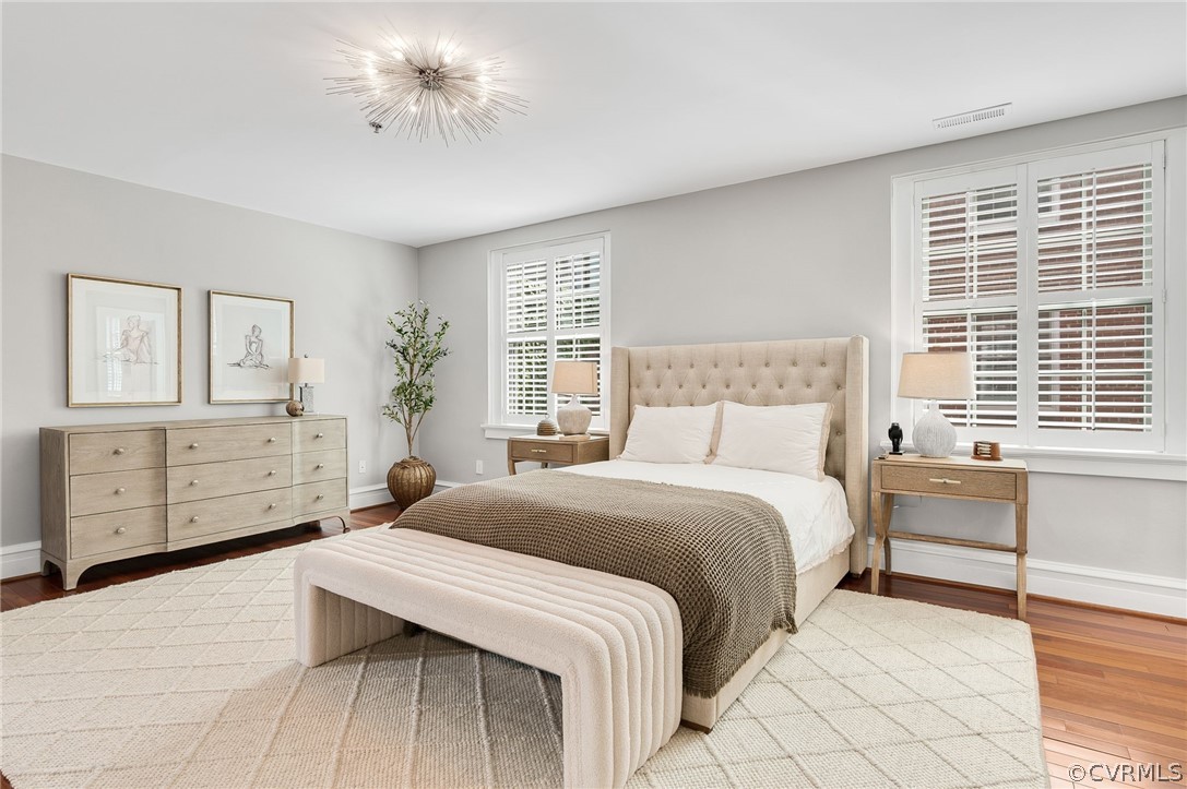 Large airy primary bedroom