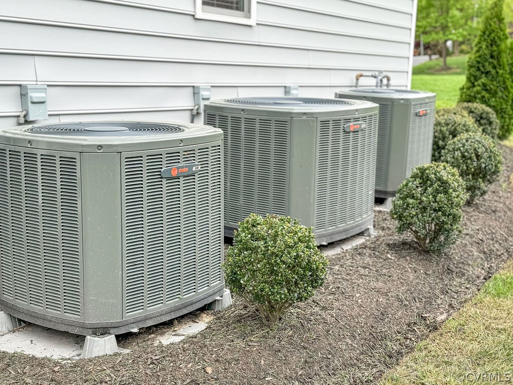 Exterior details with 3 zoned central AC units