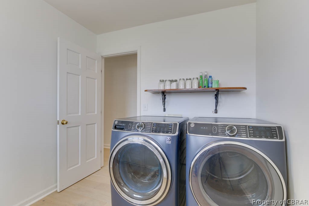 Laundry room with deep laundry sink and exterior access door