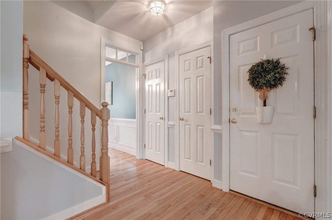 Staircase off Kitchen with two Pantries, UR and Garage door
