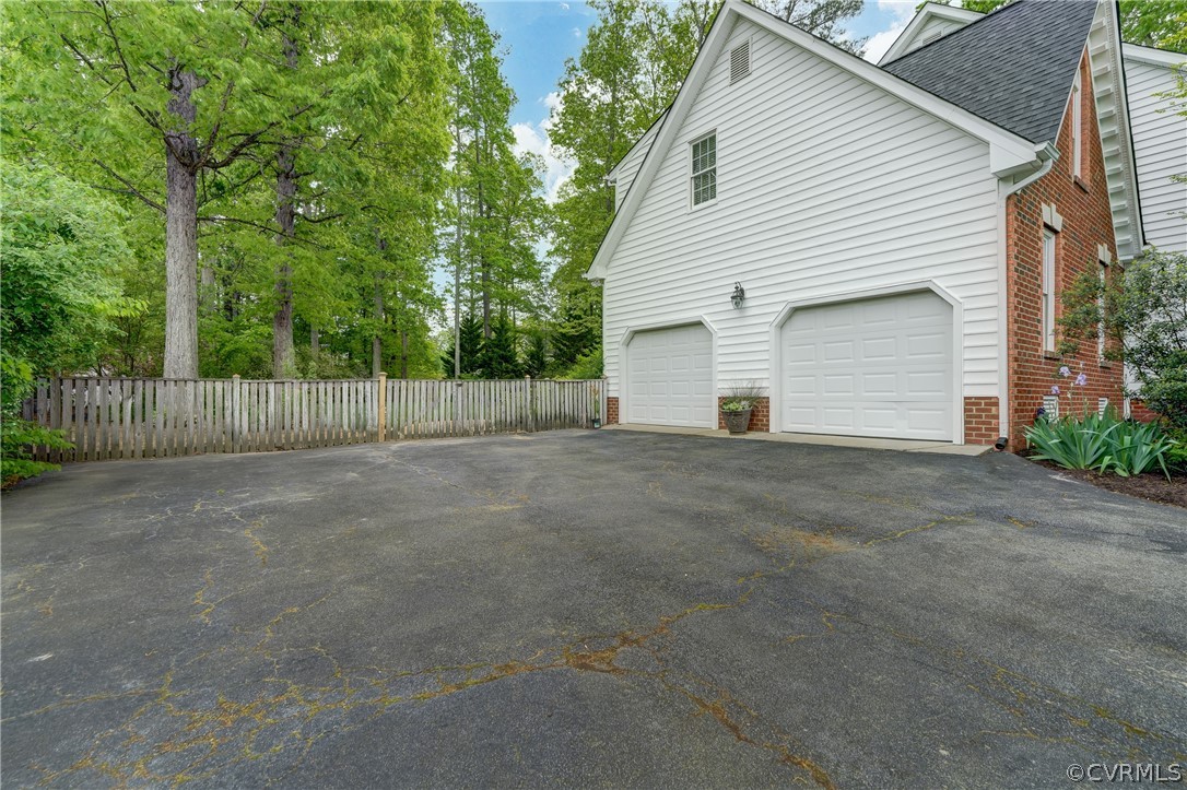 Paved Drive to Two Car Garage