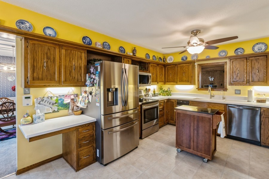 Country Kitchen with newer appliances