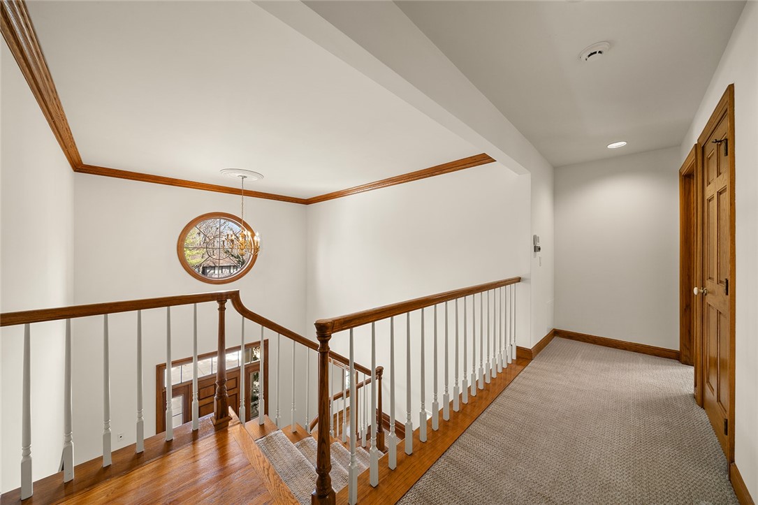 Gracious entrance and stairway.