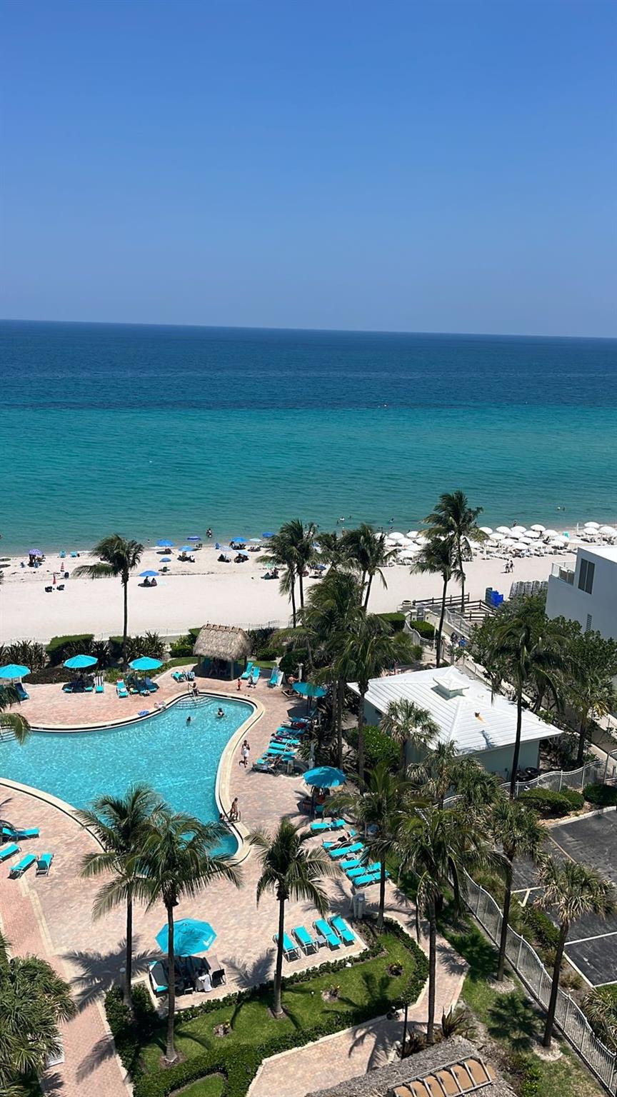 Great 10th floor unit at the Tides in Hollywood beach, complete decorated and furnished, ready to be rented, updated floors and kitchen, beautiful ocean view from balcony. Building offers nice amenities and easy access to ocean from pool area .