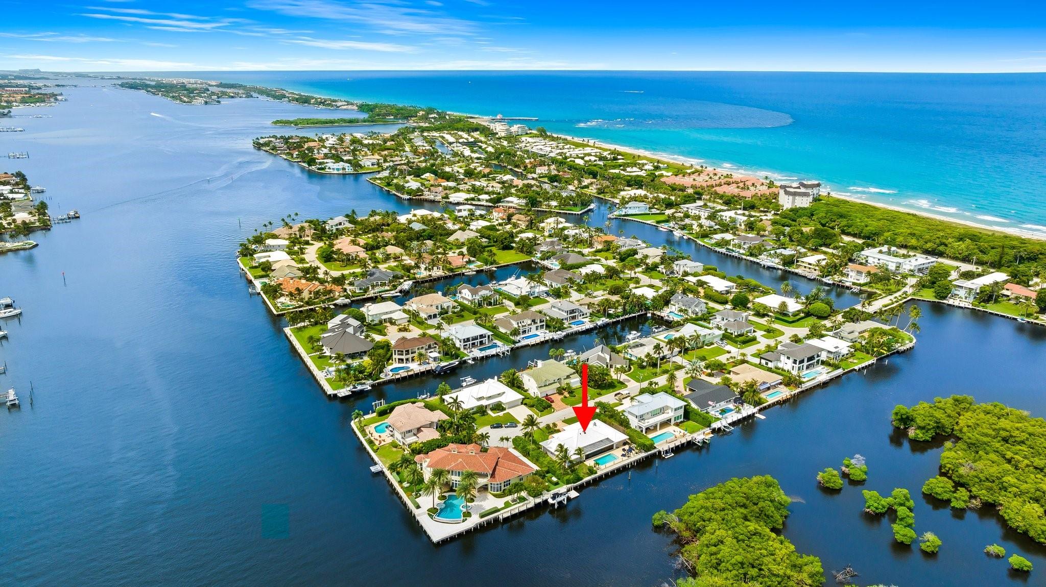 Rare find!! Priced to sell this 4,349sf, 4BD/4BTH home on the Intracoastal Waterway Island in the exclusive Ocean Ridge enclave won't last long. It is a very spacious home overlooking lush mangroves owned by the Town of Ocean Ridge and with lots of wide water -think of it as being on your own private island. Owners bought the house from a builder who was building the house for himself in 1978 - house has been meticulously maintained with a reinforced new seawall in 2015, new A/C's 2023 and 2024, new roof in 2008, gorgeous oak flooring, several dining areas that all have a view and various other upgrades. With 120ft on the water and ocean access (one fixed bridge with a height between 14 - 17ft  depending on tide) and a short walk to a private beach this gorgeous home is not to be missed.