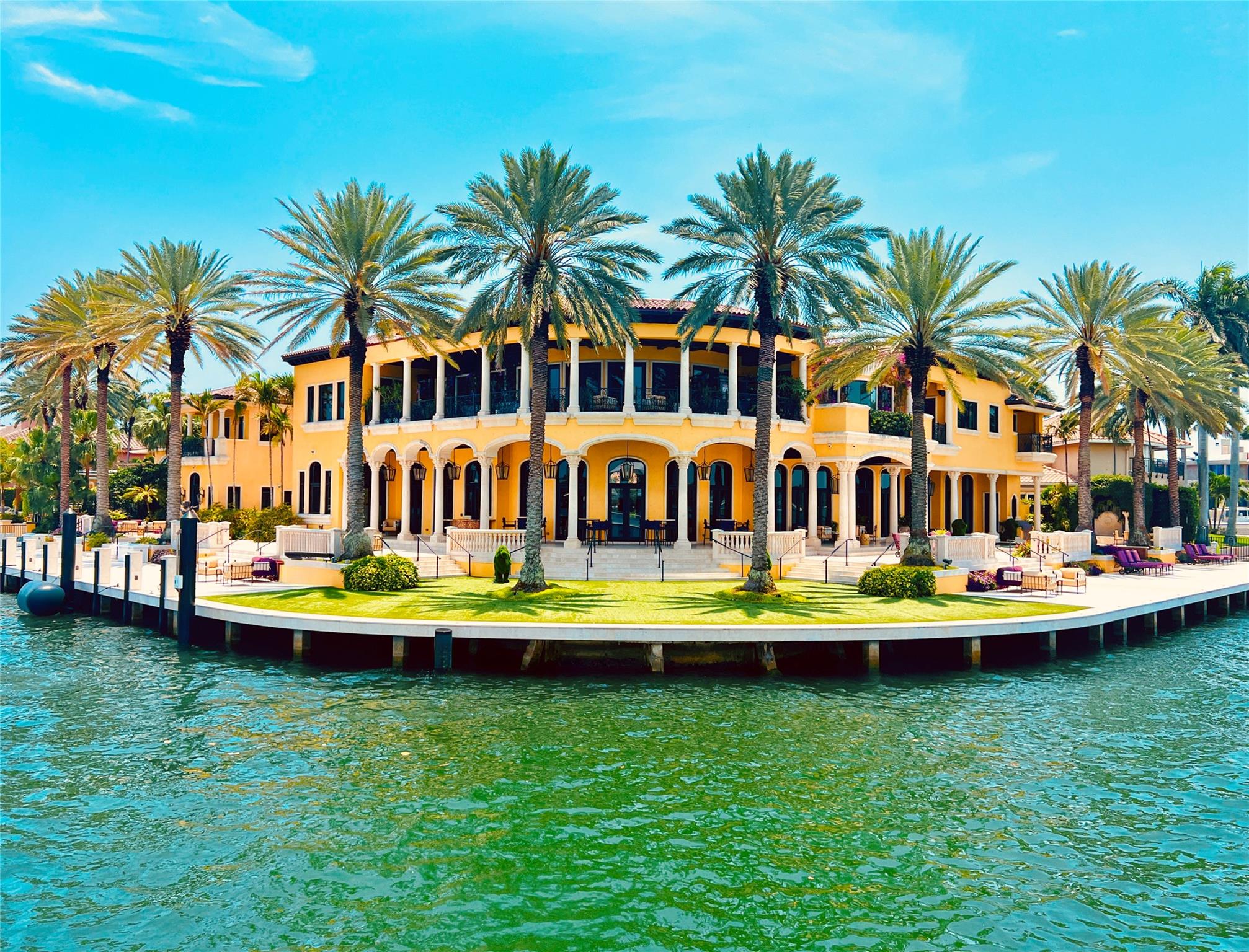 Exceptional Waterfront Point Lot! Most prestigious waterfront & gated community in Broward County. This exclusive estate offers 340' of waterfront w/165' of private protected dockage. Deep water & close to the port...perfect for yachting enthusiasts. 14,000+ SF under A/C, this residence has 6 opulent bedrooms, 7 luxurious bathrooms & 6 half baths designed with utmost attention to detail. Gated estate also features a 2 story detached Guest House, elevator & full-house generator.4 car garage capable to convert to 8 car. Each space is crafted to provide a seamless blend of elegance and comfort, ideal for both indoor & outdoor entertaining and serene living. Residents of Harbor Beach enjoy privacy & security with 24/7 surveillance & 300' of private ocean front along with its private marina.