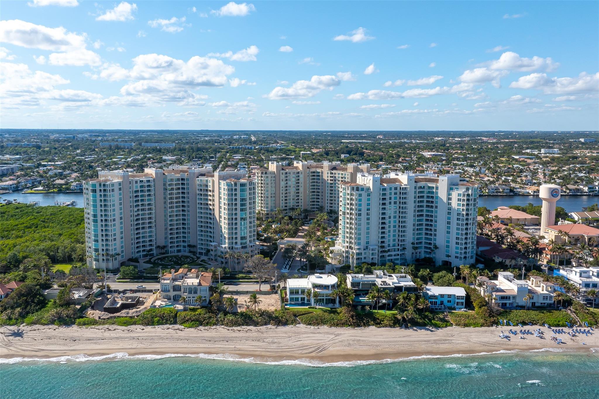 Welcome to Toscana North, an exclusive luxury condominium nestled in the heart of Highland Beach. This elegant corner unit redefines coastal living with breathtaking views of the ocean and intracoastal. Arrive in style as the elevator opens to your private lobby, setting the stage for the sophistication that awaits beyond the double doors. This meticulously designed home boasts a spacious open floor plan, floor-to-ceiling impact glass windows, and two 
private balconies perfect for soaking in Florida’s stunning sunsets. The primary suite serves as a serene retreat, featuring a spa-inspired bathroom, custom walk-in closets, and ample natural light. Each of the additional bedrooms offers en-suite bathrooms, making this home ideal for family or guests. Residents of Toscana North enjoy world-class amenities, including a private beach club, three resort-style pools, state-of-the-art fitness centers, sauna, steam room, and tennis courts. With 24/7 concierge services, valet parking, and secure access, every detail of luxury living is accounted for. Located minutes from the vibrant downtowns of Boca Raton and Delray Beach, Toscana North combines serene coastal charm with easy access to fine dining, upscale shopping, and cultural attractions. This is more than a home; it’s a lifestyle. Schedule your private tour today and discover why Toscana North is Highland Beach’s premier address.