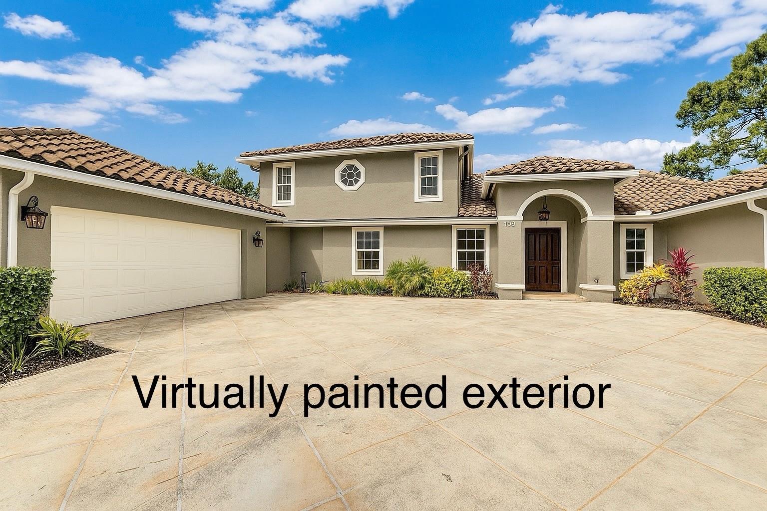 Discover comfort and luxury in this stunning 2-story home, tucked inside a private gated community at the end of a quiet cul-de-sac. Set on over 16,000 sq ft, this 3,600+ sq ft home offers high ceilings, tons of natural light, and peaceful lake views. Enjoy a cozy living room with fireplace and built-in bar, plus a chef’s kitchen with custom wood cabinets, granite counters, and a walk-in pantry. The first-floor primary suite features tray ceilings, dual closets, a spa-like bath, soaking tub, and walk-in shower. Entertain outdoors with a screened kitchen, saltwater pool, and spa. Includes 3-car garage, 2023 AC, and 2015 barrel tile roof. Stay friendly.