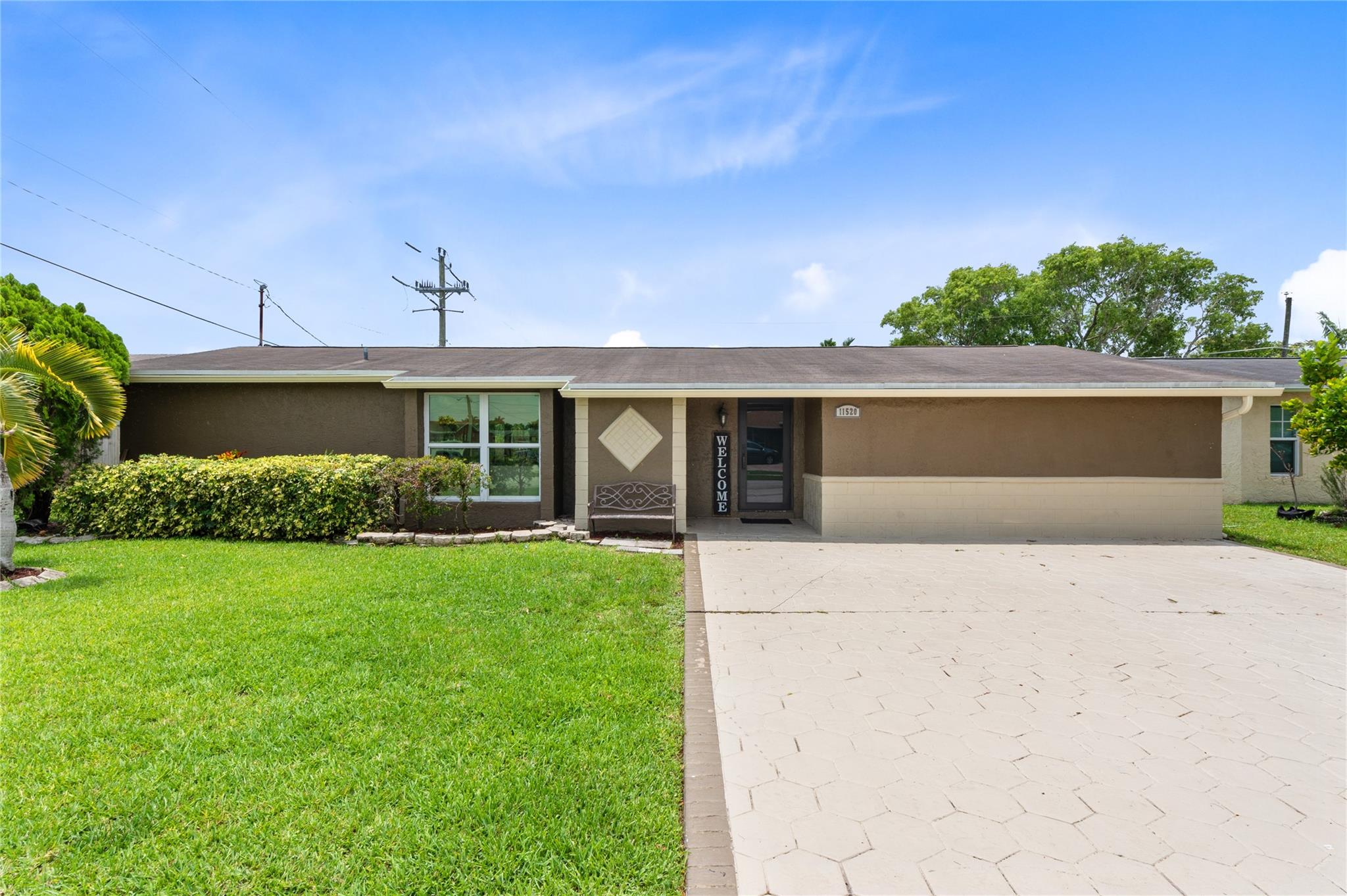 Substantially remodeled 4BR/2BA pool home on XL lot just under ¼ acre—no HOA! 2,256 SF under air. Open floor plan, split concept. Updated kitchen w/ SS appliances incl. gas range, quartz counters, lg island w/ seating, farmhouse sink, coffee bar & wine fridge. Impact windows/French doors, crown molding, travertine tile, laminate in BRs, stamped concrete in media/theater room. No popcorn ceilings. Both baths have a classic yet updated feel, offering timeless finishes & modern comfort. Roof 2019, A/C 5 yrs. Private fenced yard, fruit tree & generous stamped driveway. A must-see gem! Substantially remodeled 4BR/2BA pool home on XL lot just under ¼ acre—no HOA! 2,256 SF under air. Open floor plan, split concept. Updated kitchen w/ SS appliances incl. gas range, quartz counters, lg island w/ seating, farmhouse sink, coffee bar & wine fridge. Impact windows/French doors, crown molding, travertine tile, laminate in BRs, stamped concrete in media/theater room. No popcorn ceilings. Both baths have a classic yet updated feel, offering timeless finishes & modern comfort. Roof 2019, A/C 5 yrs. Private fenced yard, fruit tree & generous stamped driveway. A must-see gem!